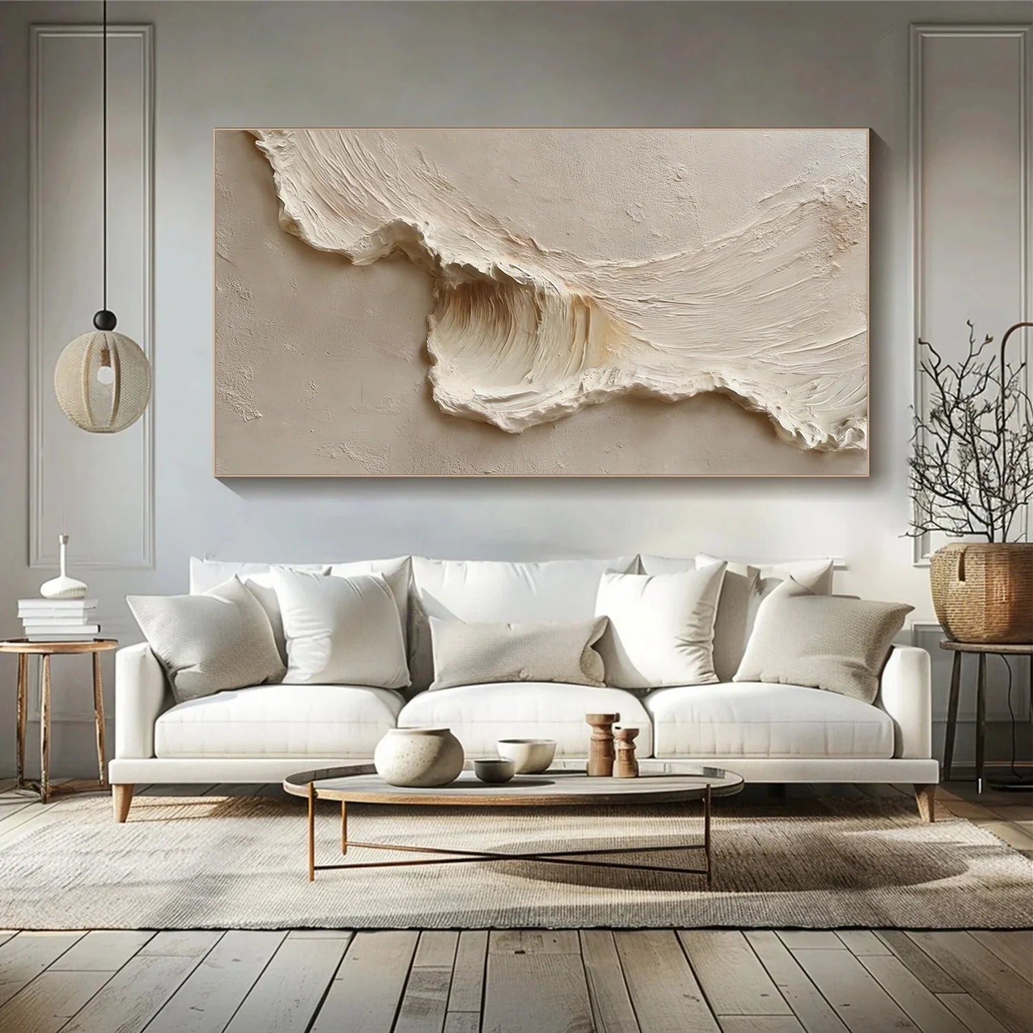 Sea & Sky Abstract Textured Wall Art #MS234