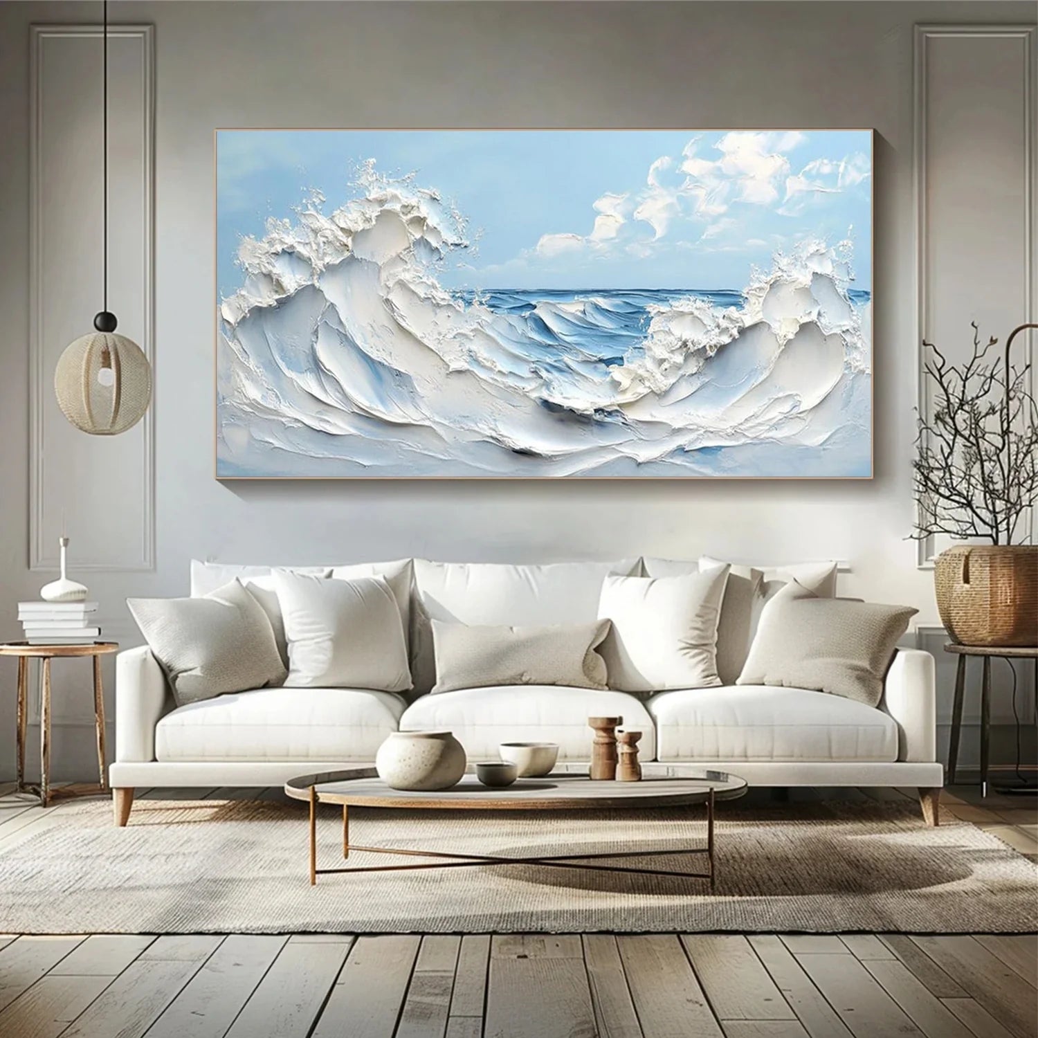 Sea & Sky Abstract Textured Wall Art #MS275