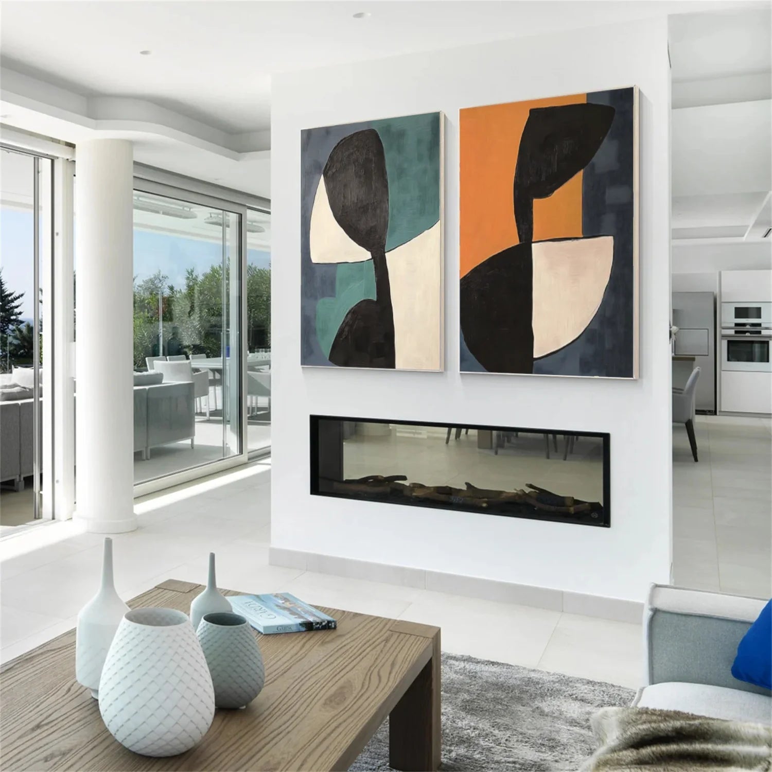 Abstract Canvas Art Set of 2 #WS731