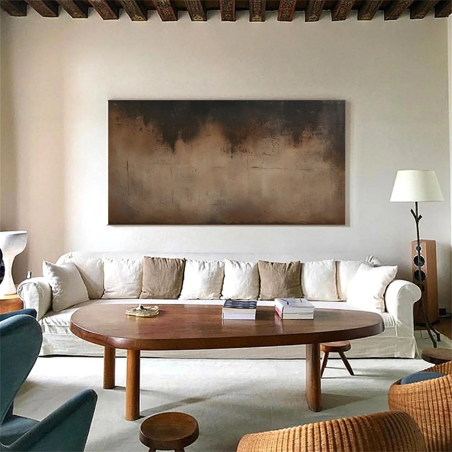 Beige and Brown Abstract Tranquility #WS522