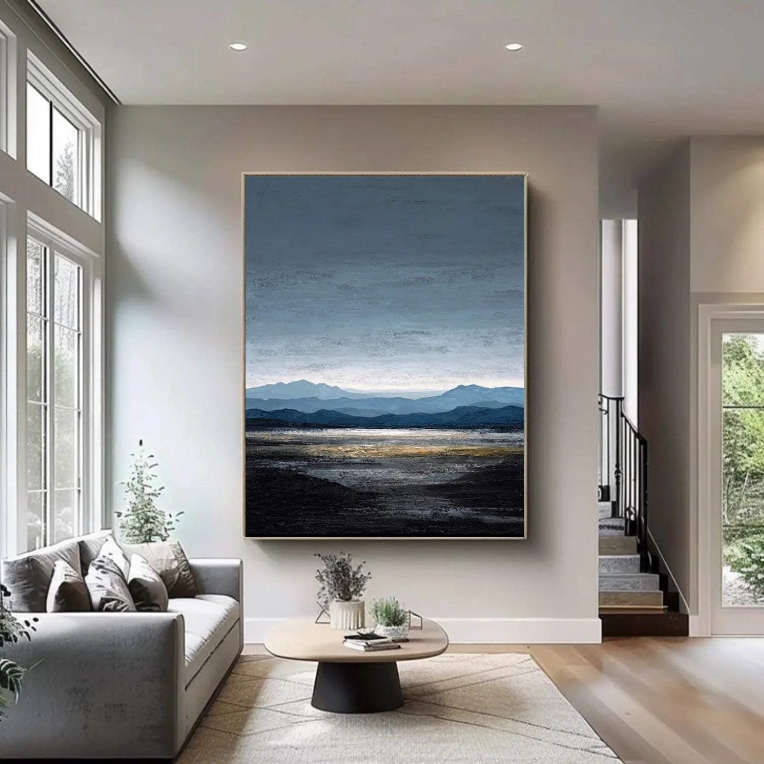 Abstract Mountain Canvas Art #MM396