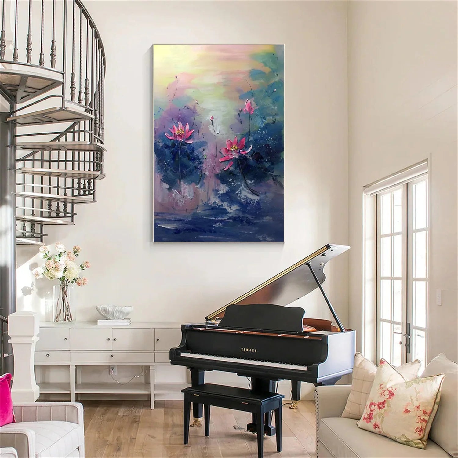 Flower & Tree Abstract Textured Wall Art #ML106