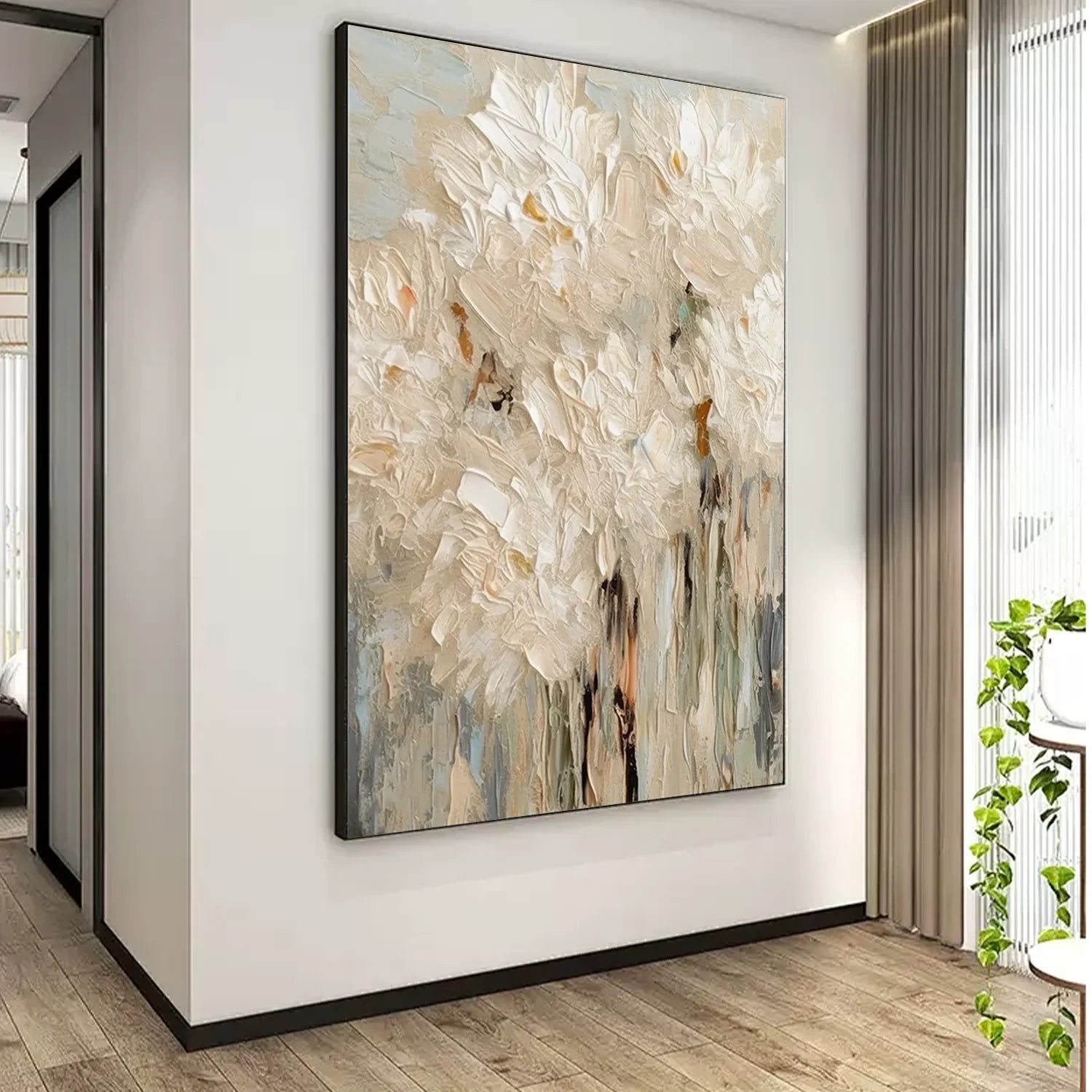 Flower & Tree Abstract Textured Wall Art #ML120