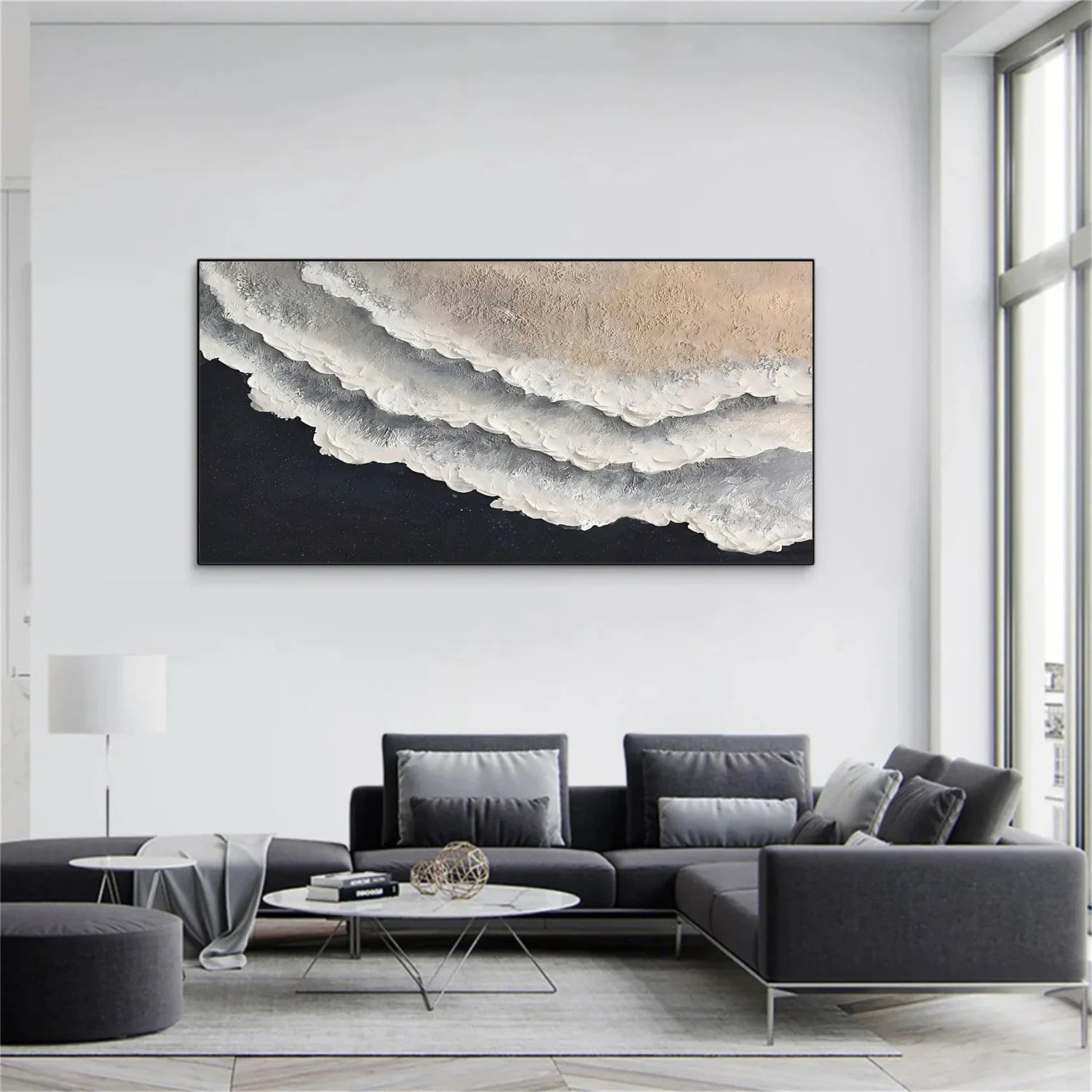 Sea & Sky Abstract Textured Wall Art #MS273