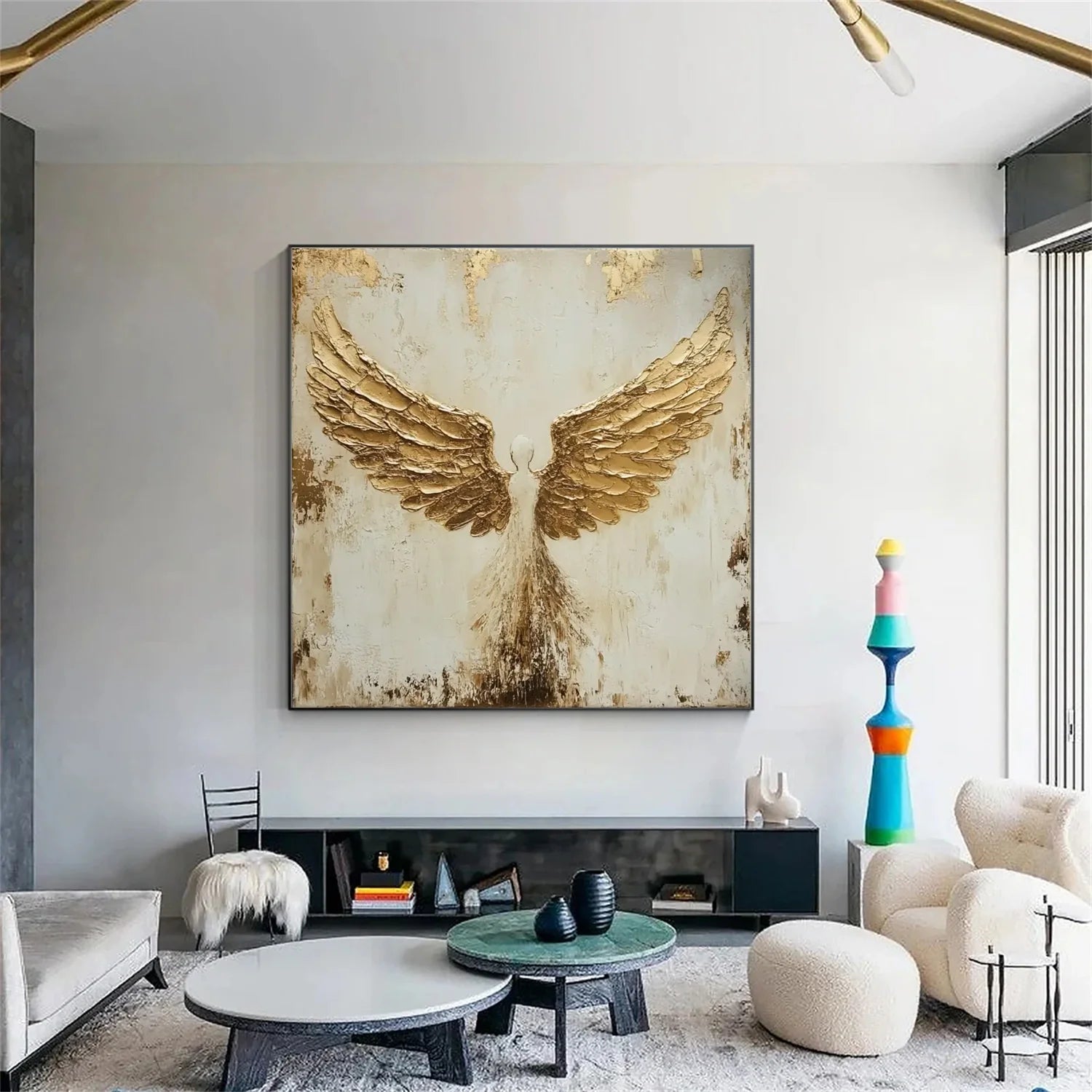 Abstract Angel Wing Textured Painting #AP045