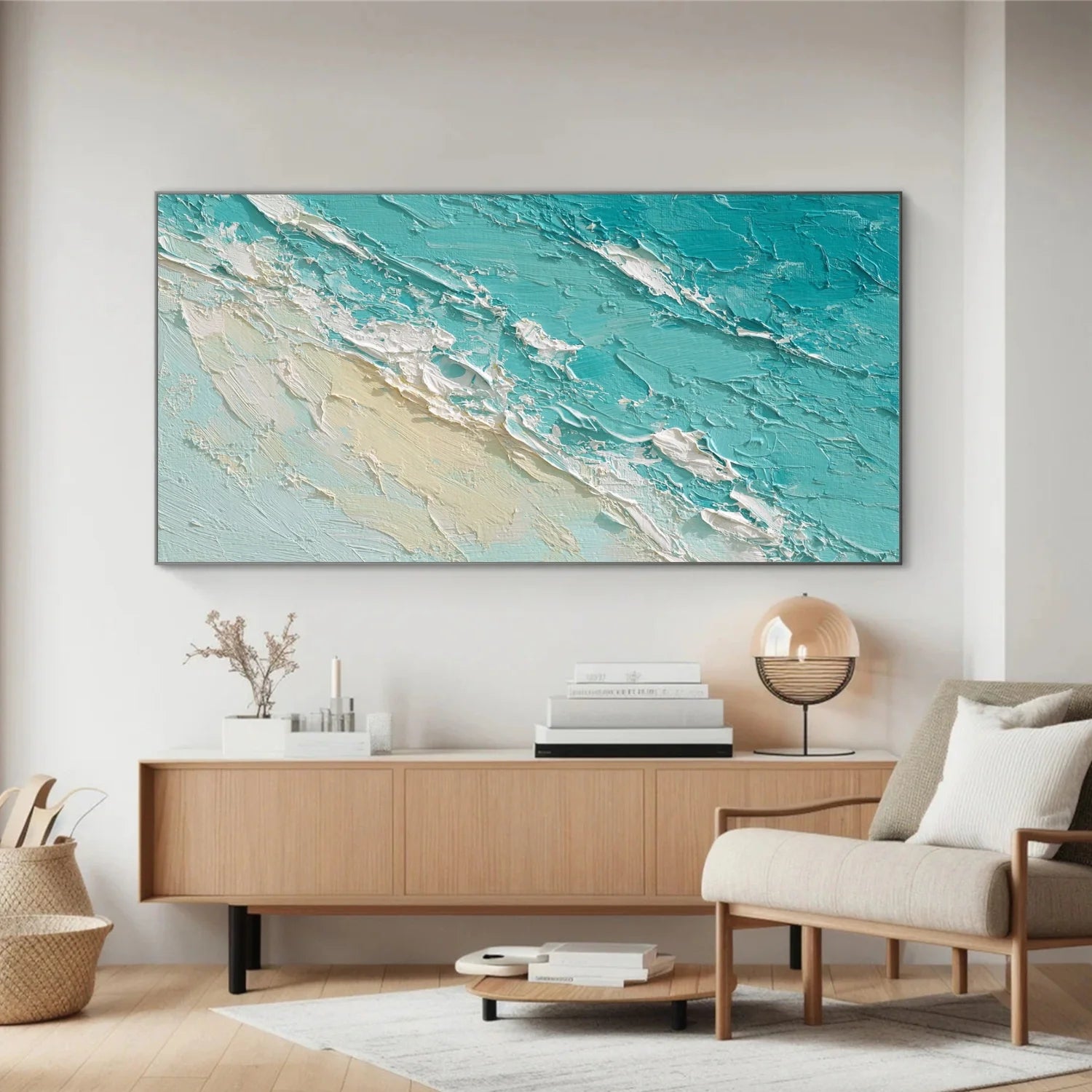 Sea & Sky Abstract Textured Wall Art #MS153