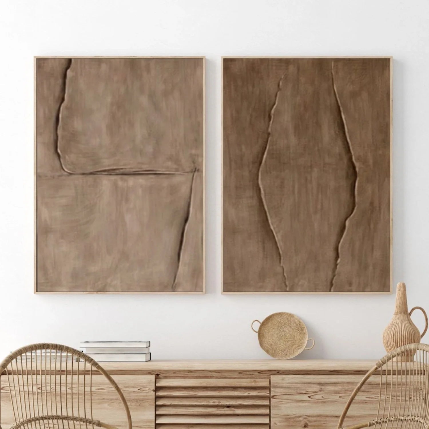 Minimalist Textured Canvas Art Set of 2 #MM377