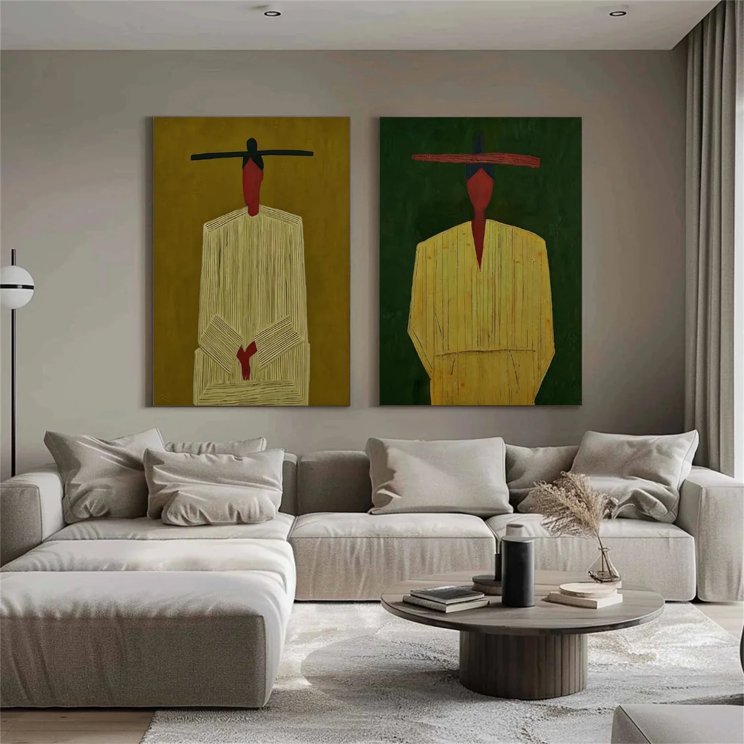 Abstract Portrait Wall Art Set of 2 #AP117