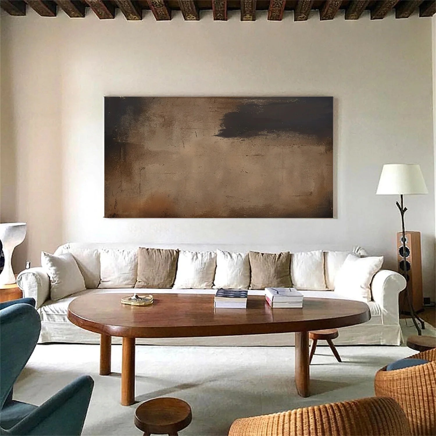 Beige and Brown Abstract Tranquility #WS523