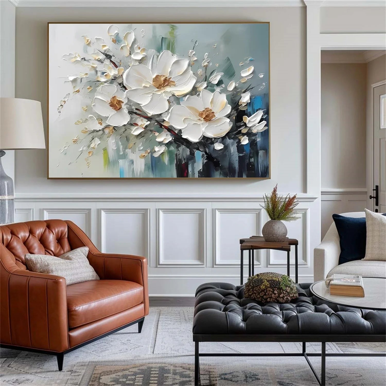 Flower & Tree Abstract Textured Wall Art #ML125
