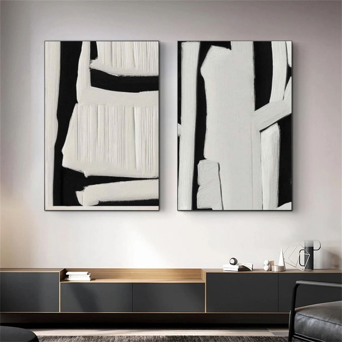 Minimalist Textured Canvas Art Set of 2 #MM362