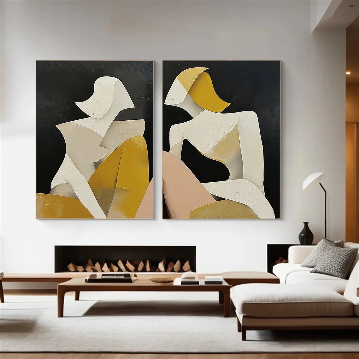 Abstract Portrait Wall Art Set of 2 #AP082
