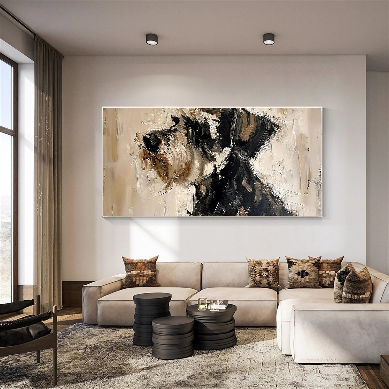 Abstract Animal Dog Wall Art #AL193