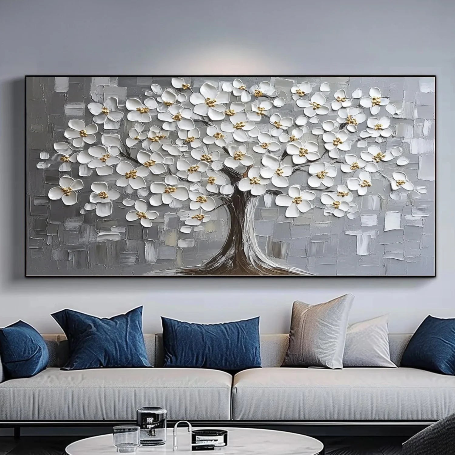 Flower & Tree Abstract Textured Wall Art #ML171