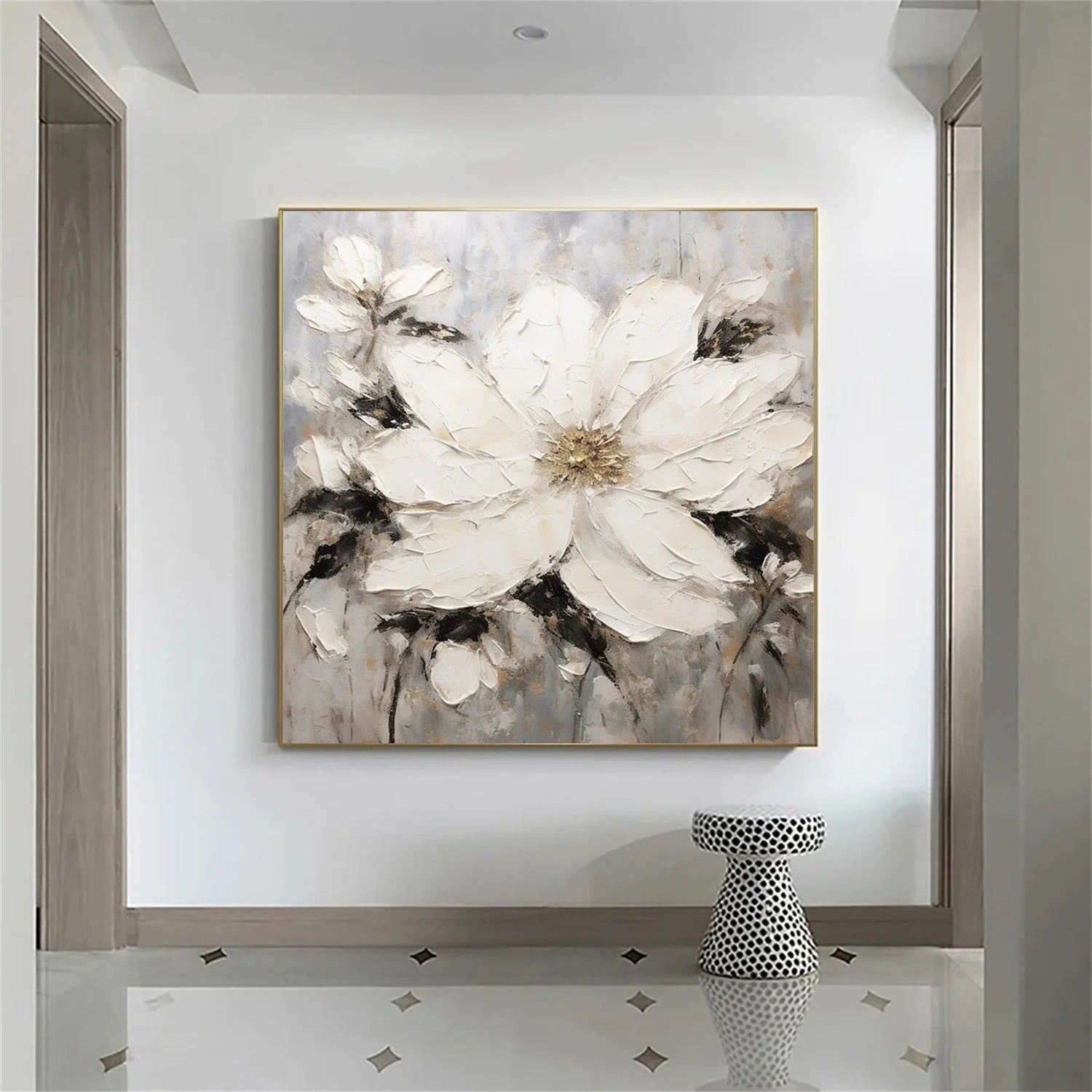 Flower & Tree Abstract Textured Wall Art #ML108