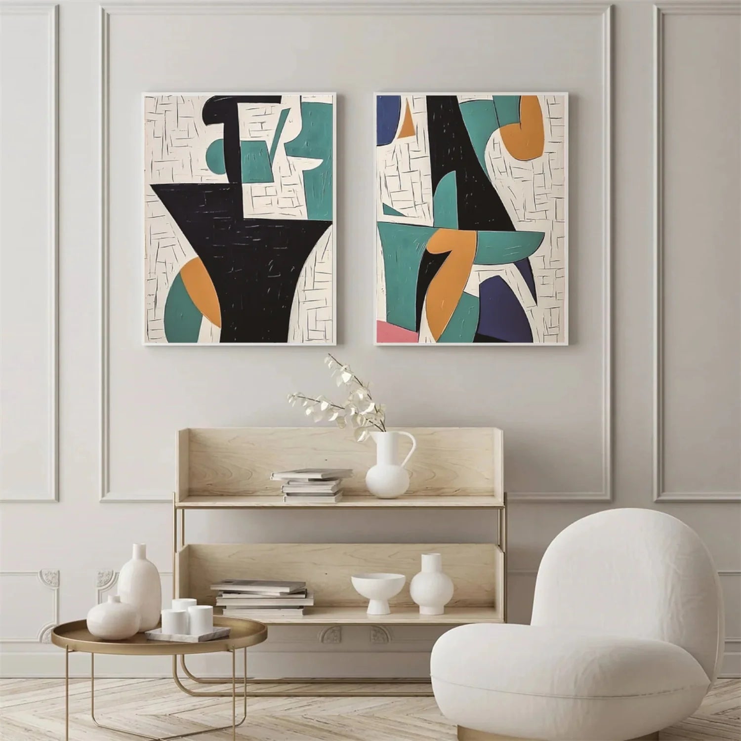 Abstract Canvas Art Set of 2 #WS730