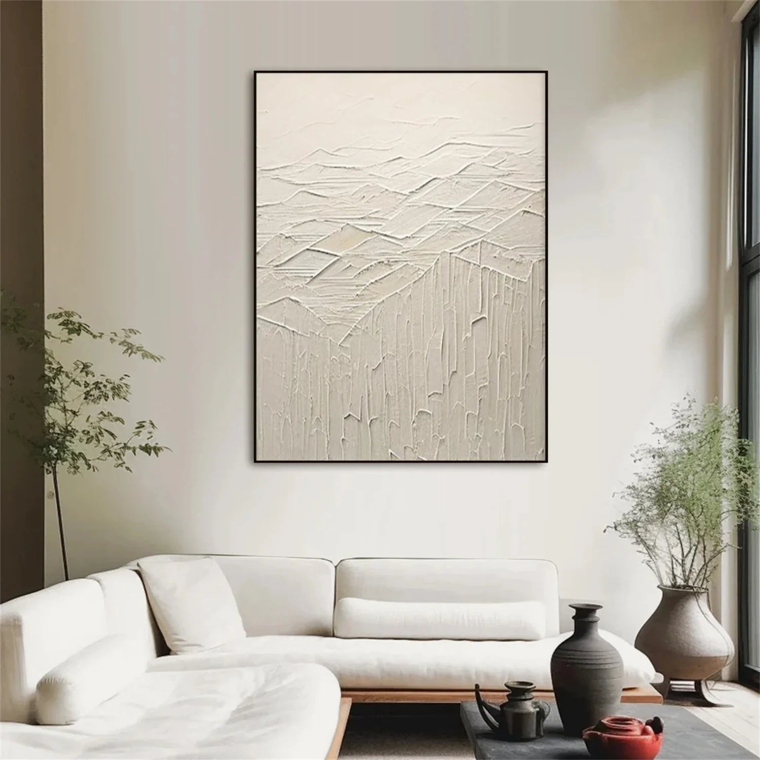 Minimalist Mountain Textured Canvas Art #MM331