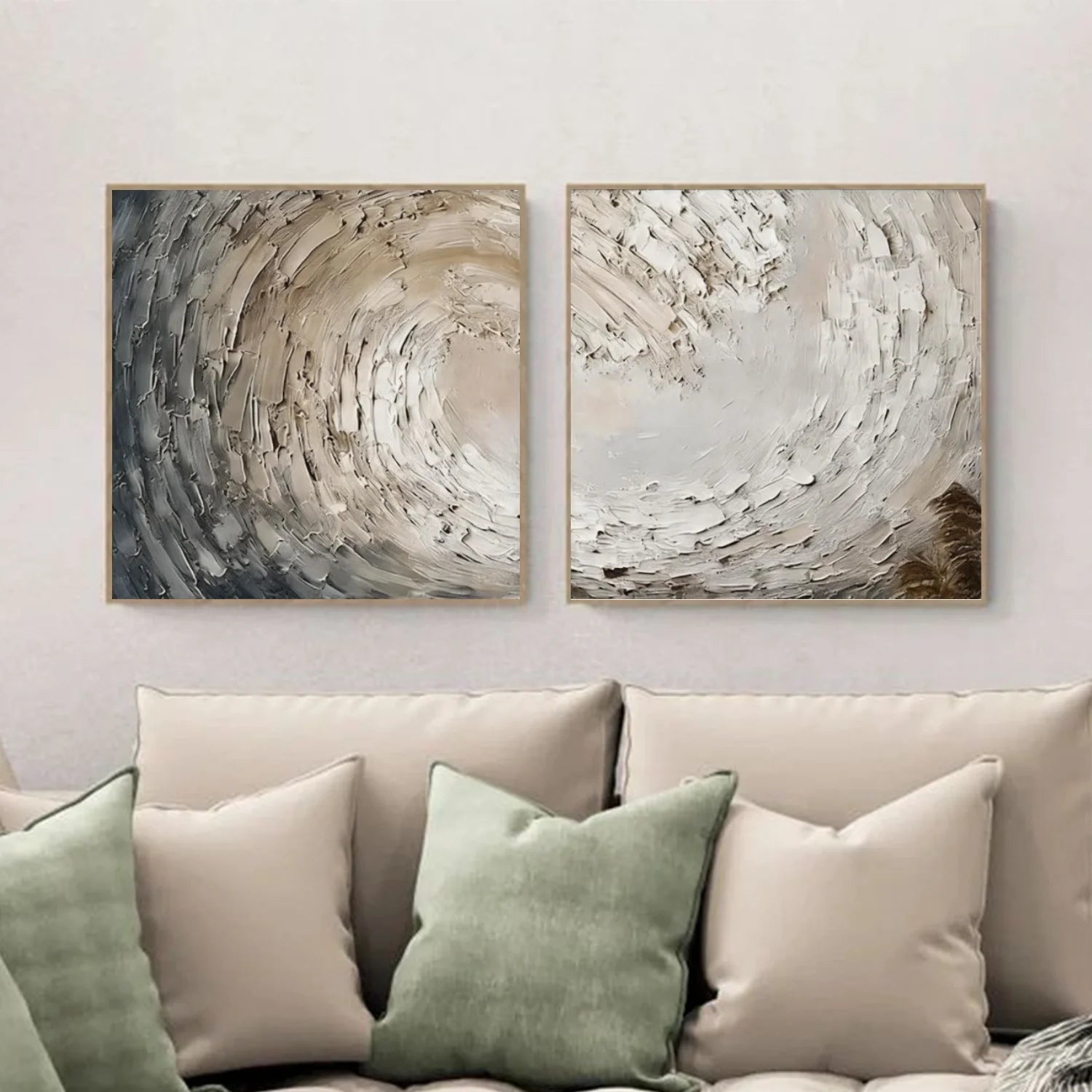 Sea & Sky Abstract Textured Wall Art Set of 2 #MS265