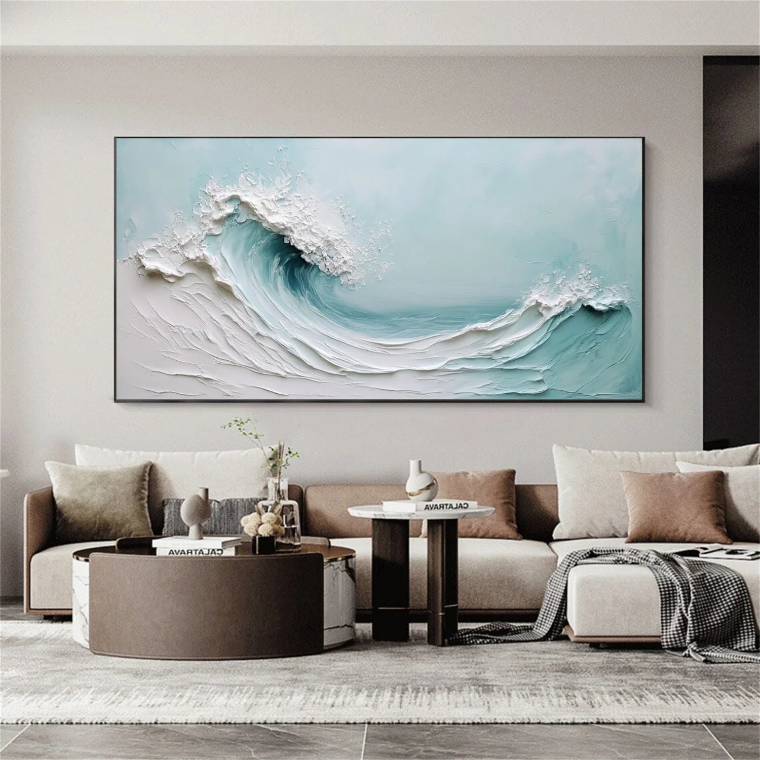 Sea & Sky Abstract Textured Wall Art #MS198