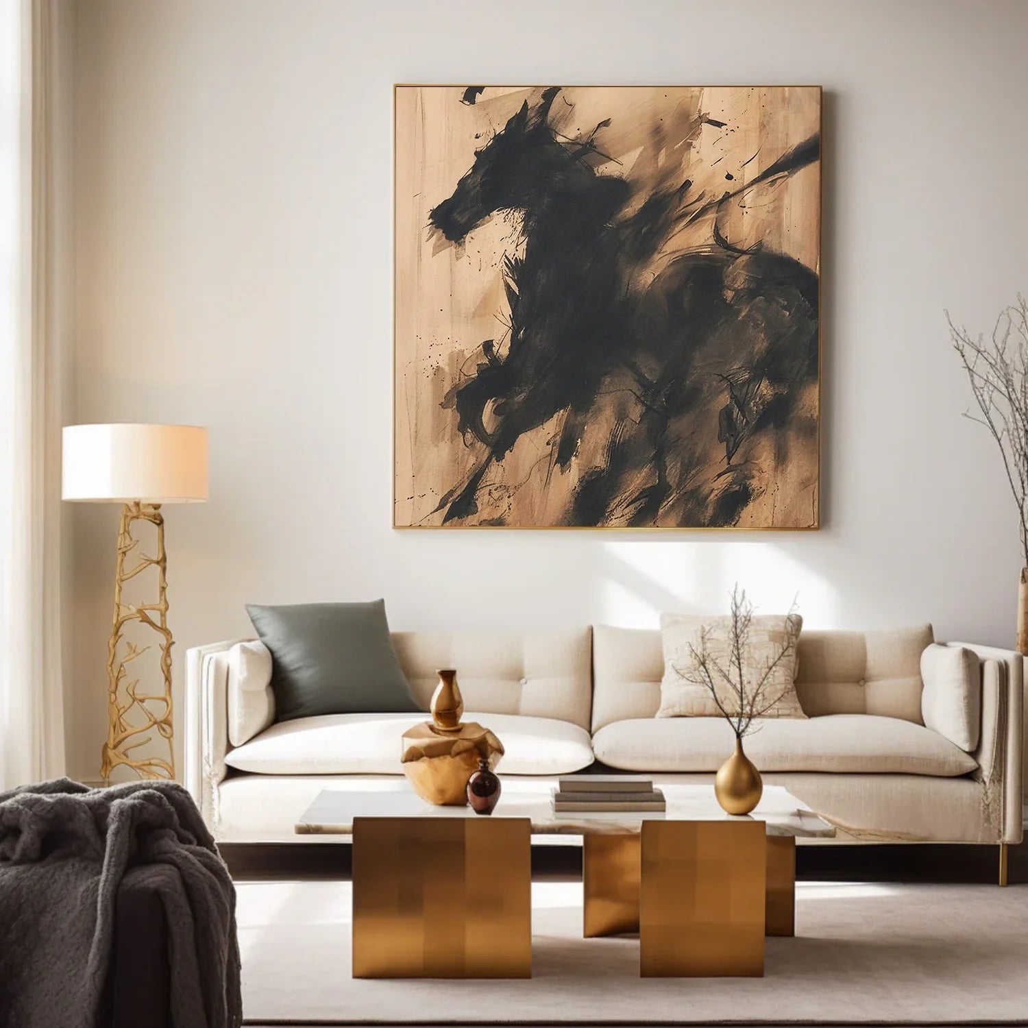 Abstract Animal Horse Wall Art #AL175