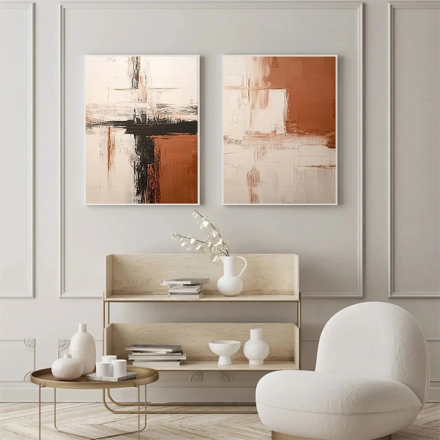 Abstract Canvas Art Set of 2 #WS1019