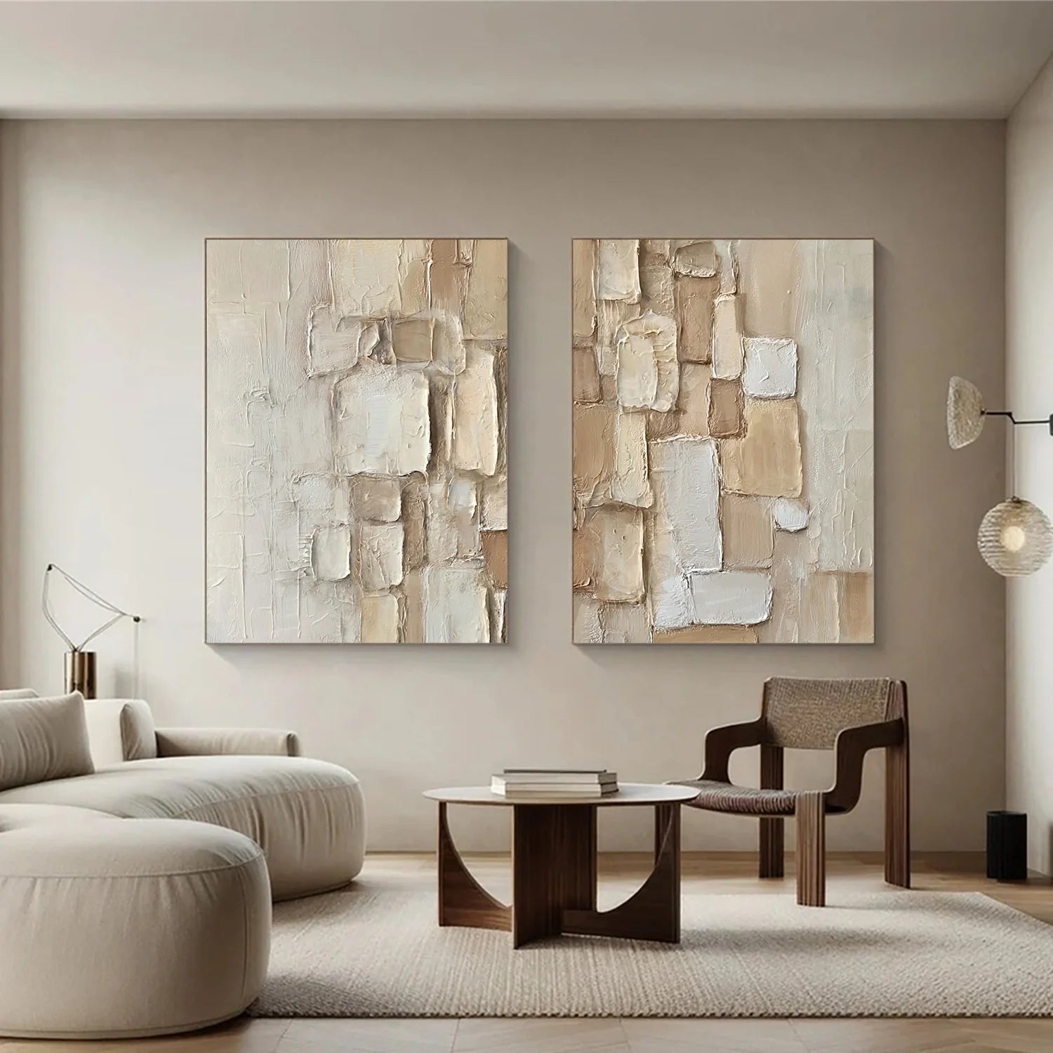 Abstract Textured Canvas Art Set of 2 #WS824
