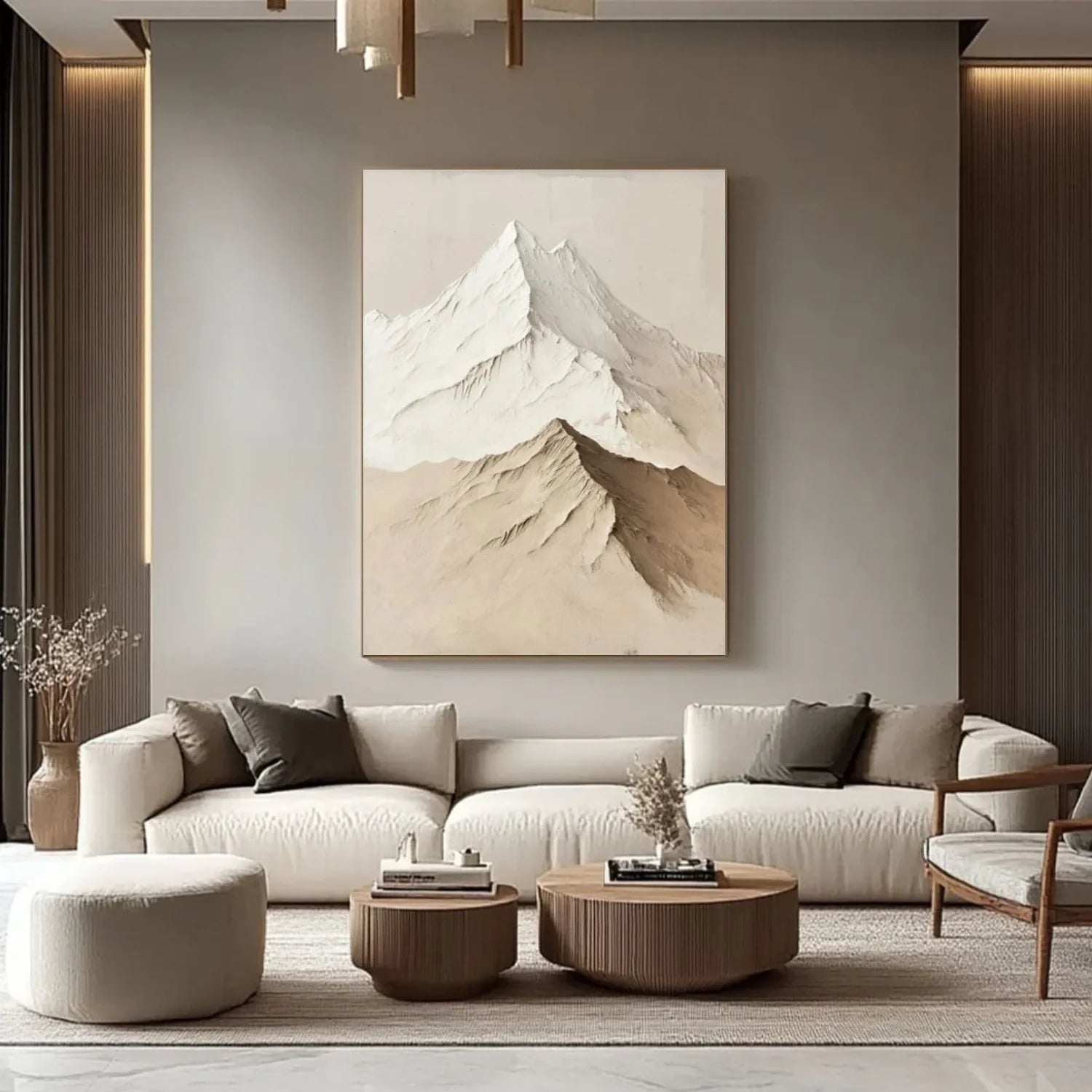 Minimalist Mountain Textured Canvas Art #MM351