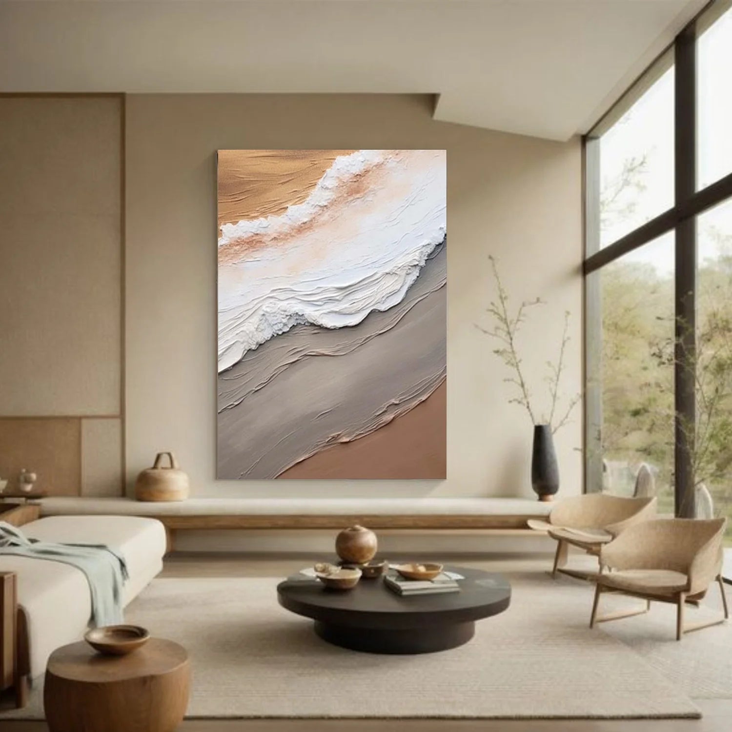 Sea & Sky Abstract Textured Wall Art #MS217