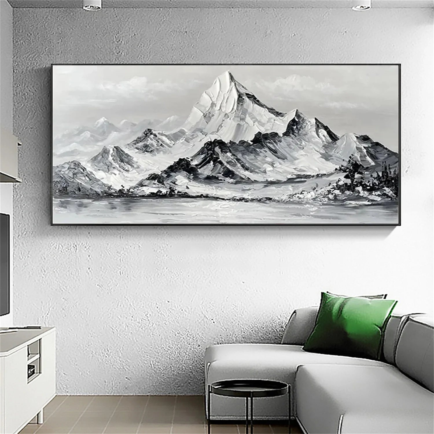 Minimalist Mountain Textured Canvas Art #MM262