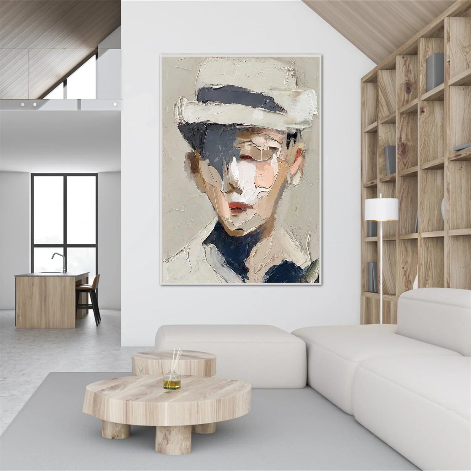 Abstract Portrait Textured Wall Art #AP120