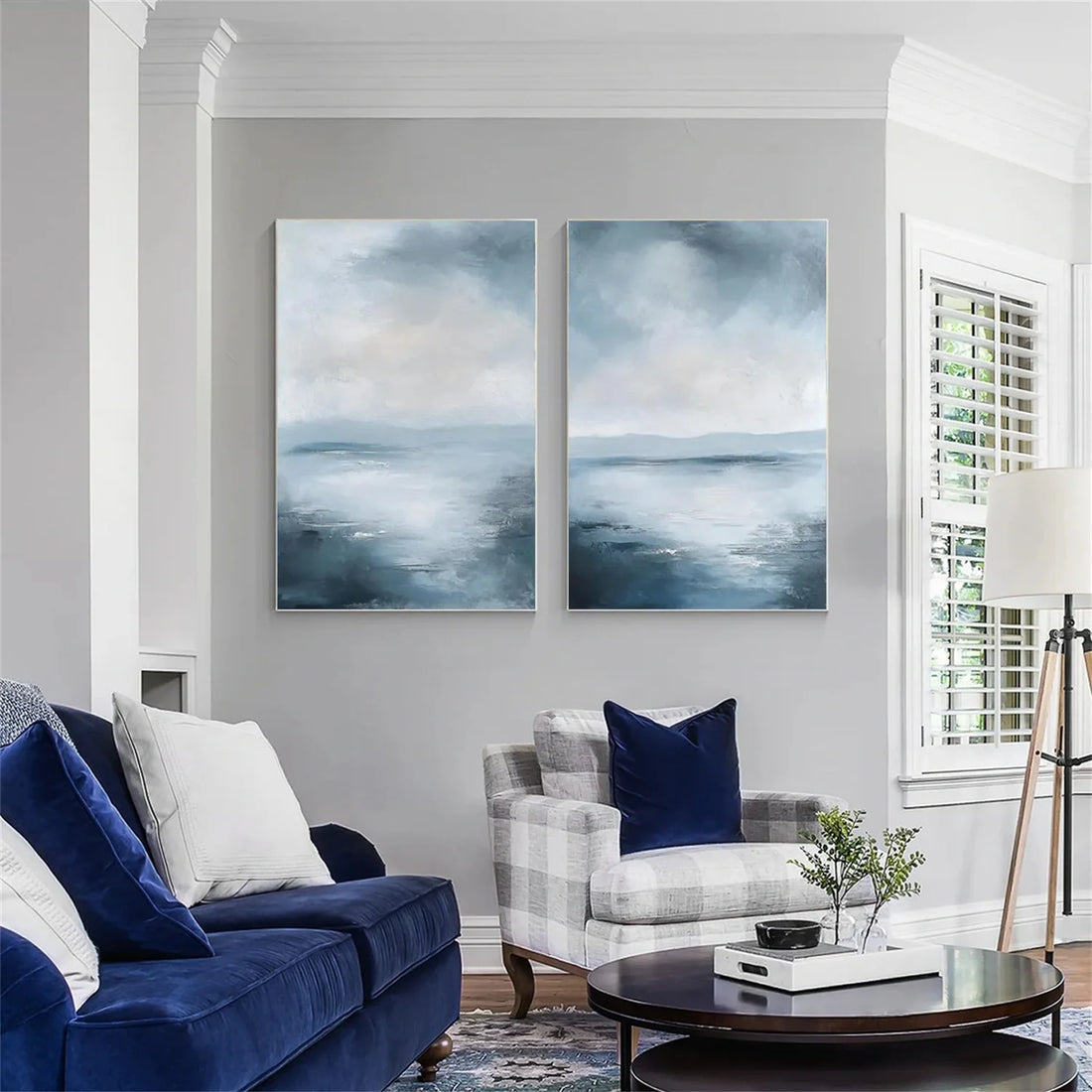 Sea & Sky Abstract Wall Art Set of 2 #MS253