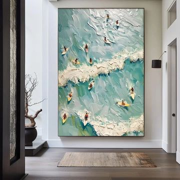 Surfing Sport Textured Wall Art #SA088