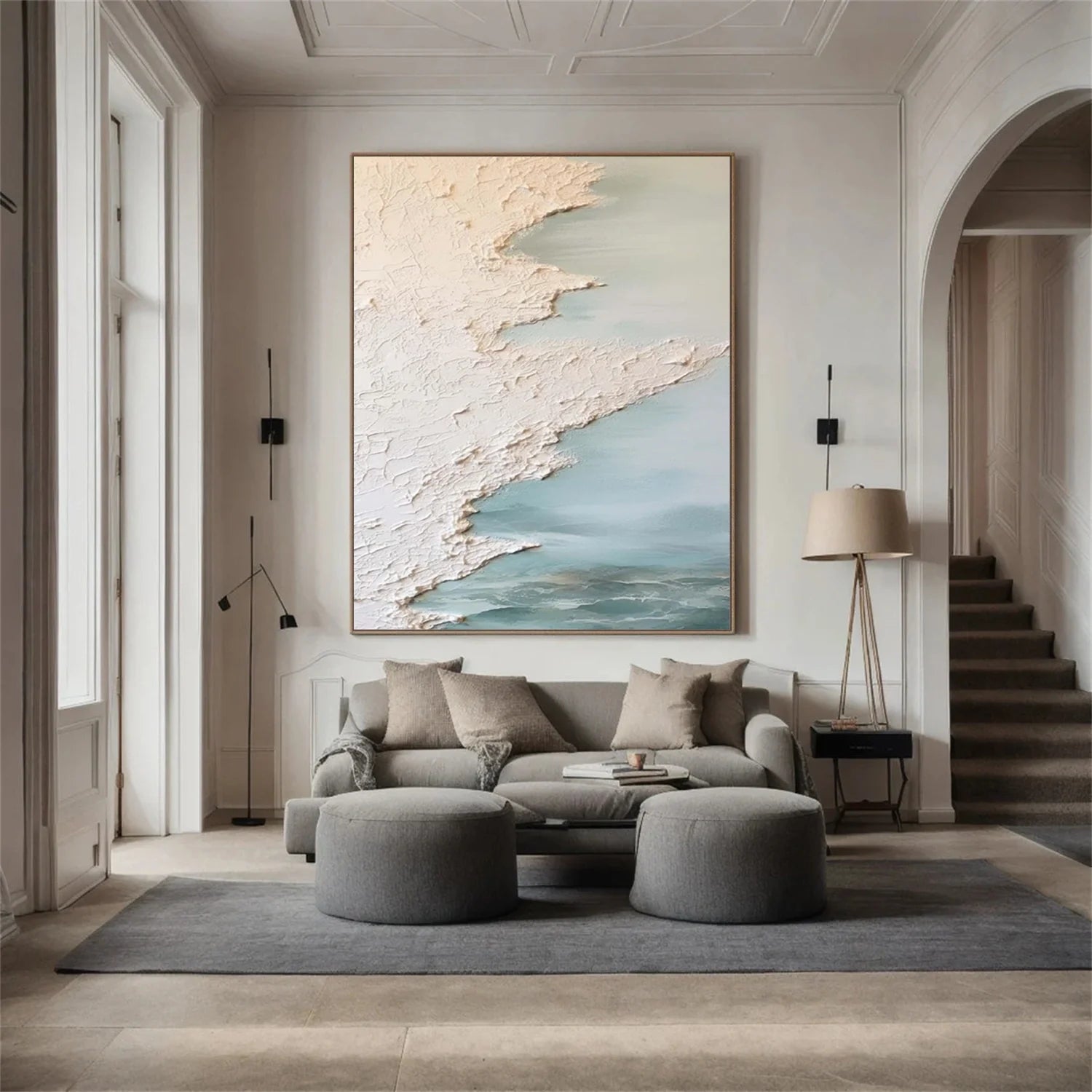 Sea & Sky Abstract Textured Wall Art #MS146