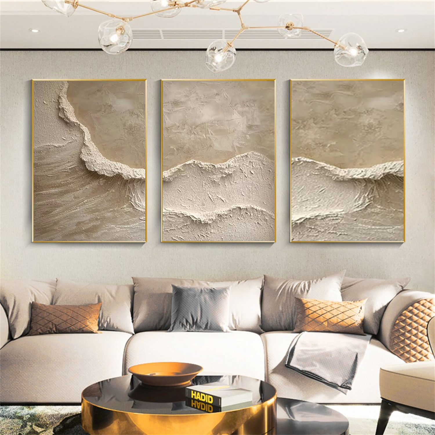 Minimalist Textured Canvas Art Set of 3 #MM257