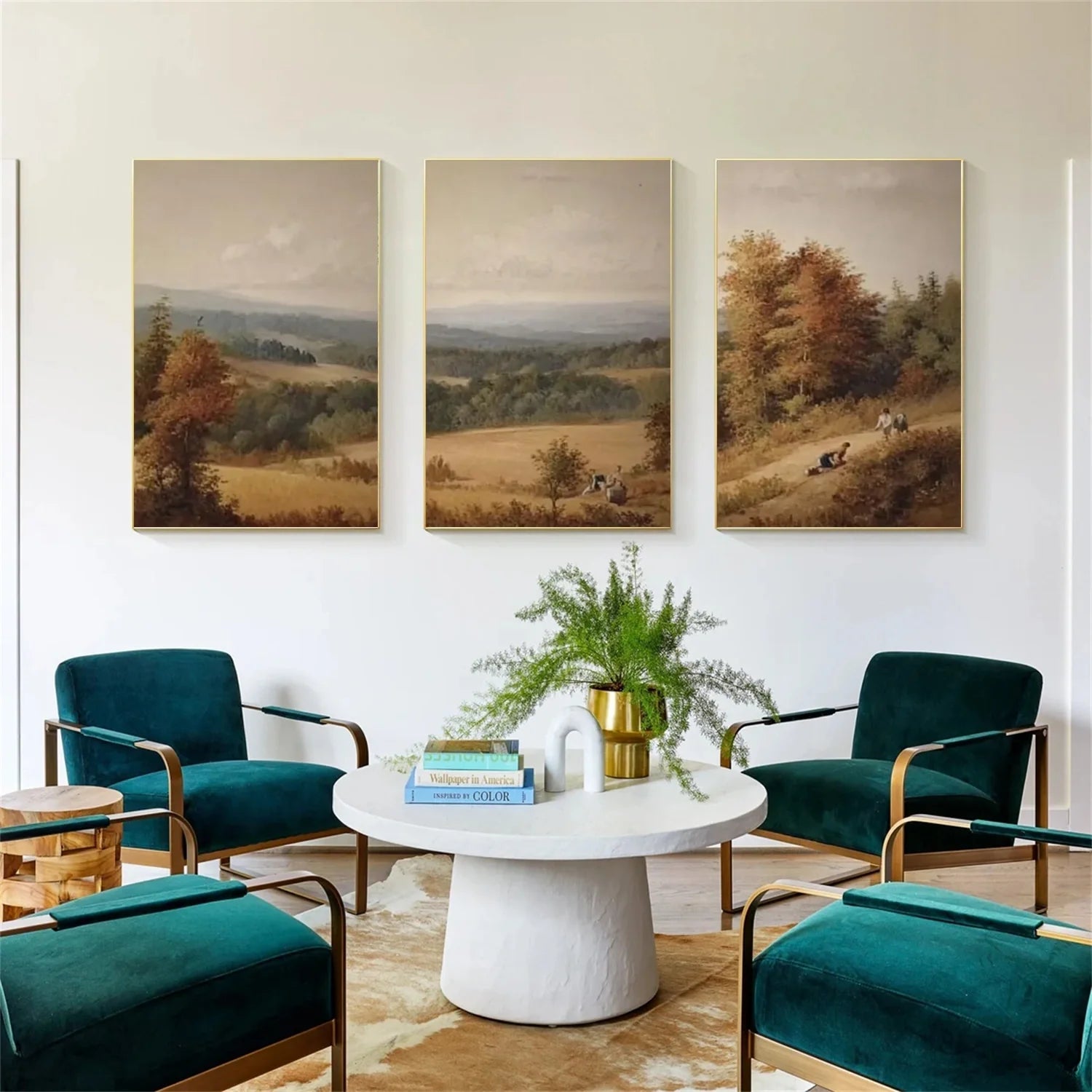 Flower & Tree Abstract Wall Art Set of 3 #ML155
