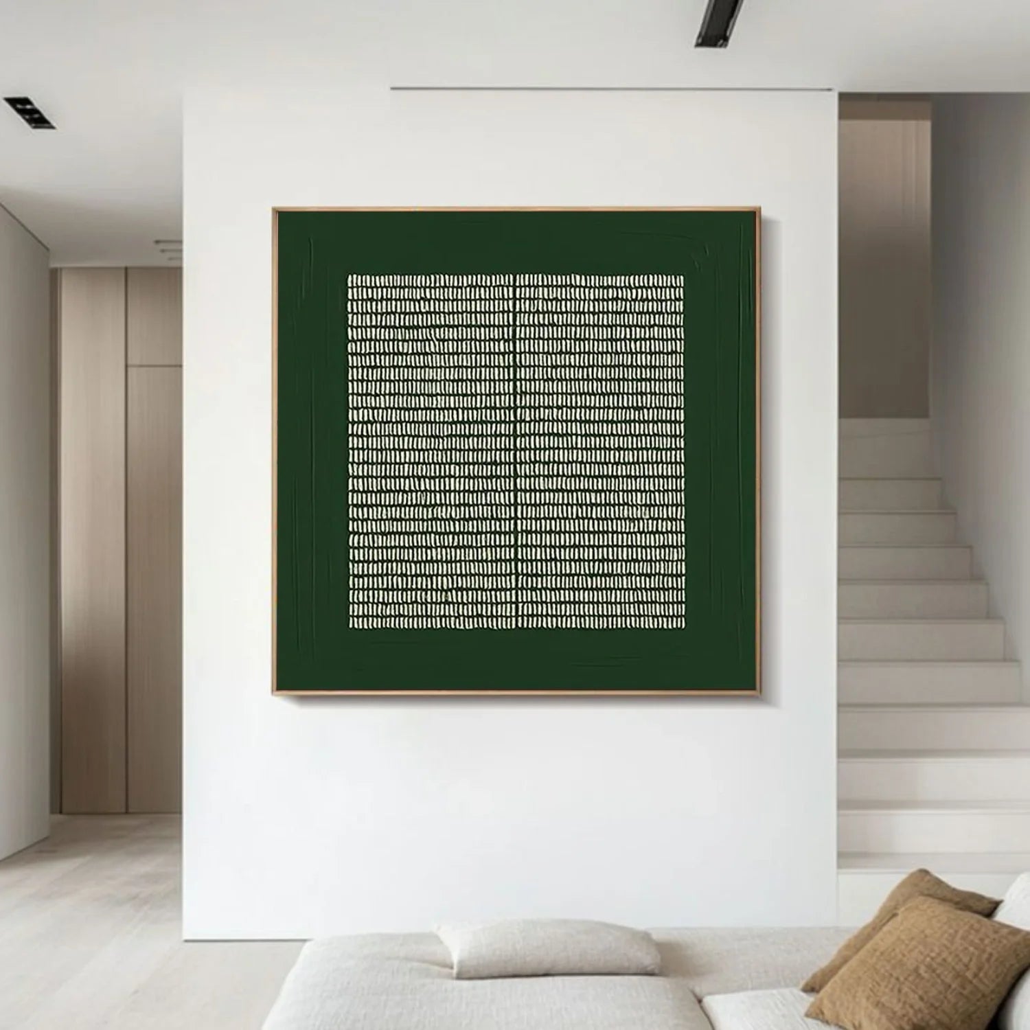 Green Minimalist Textured Canvas Art #GT050