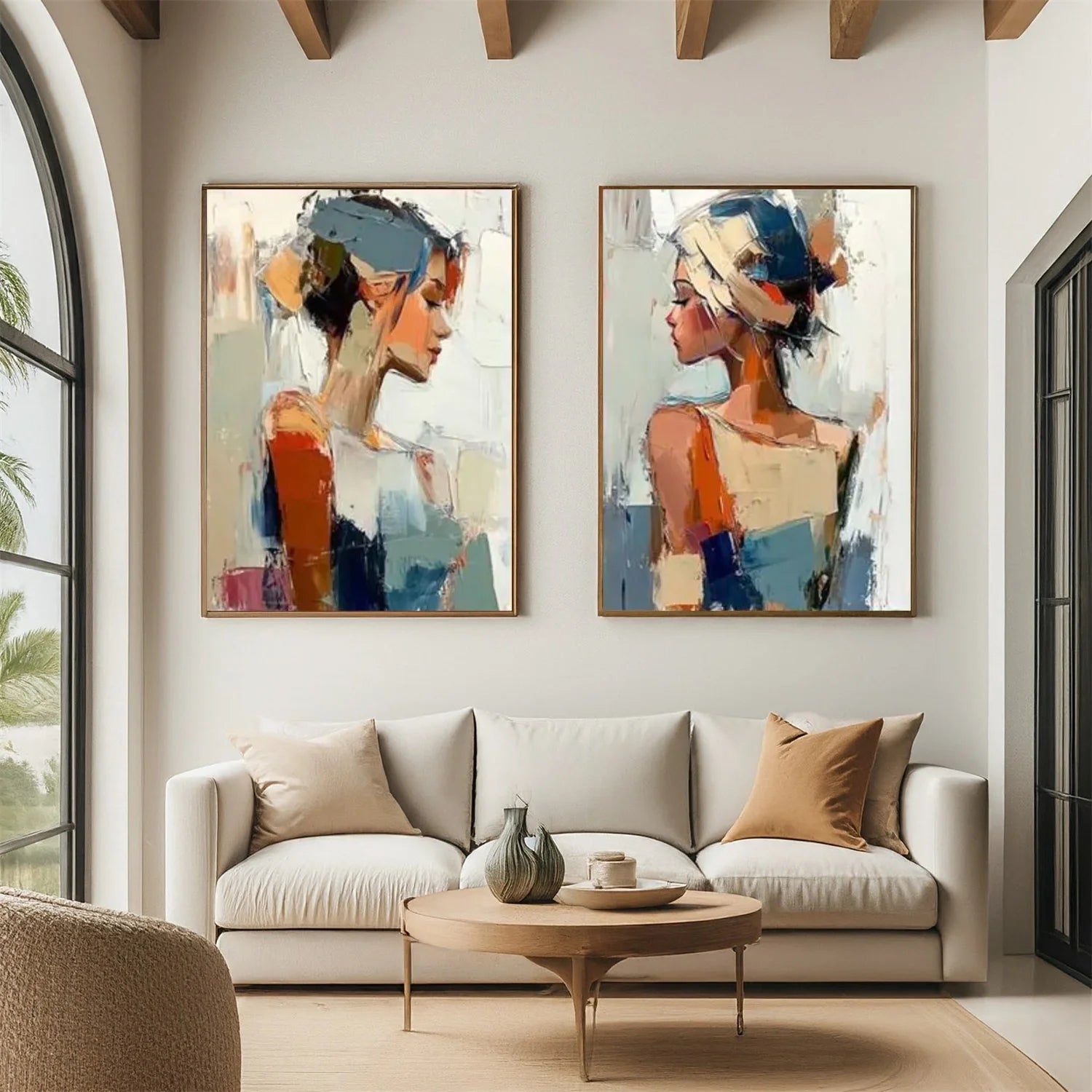 Abstract Portrait Wall Art Set of 2 #AP085