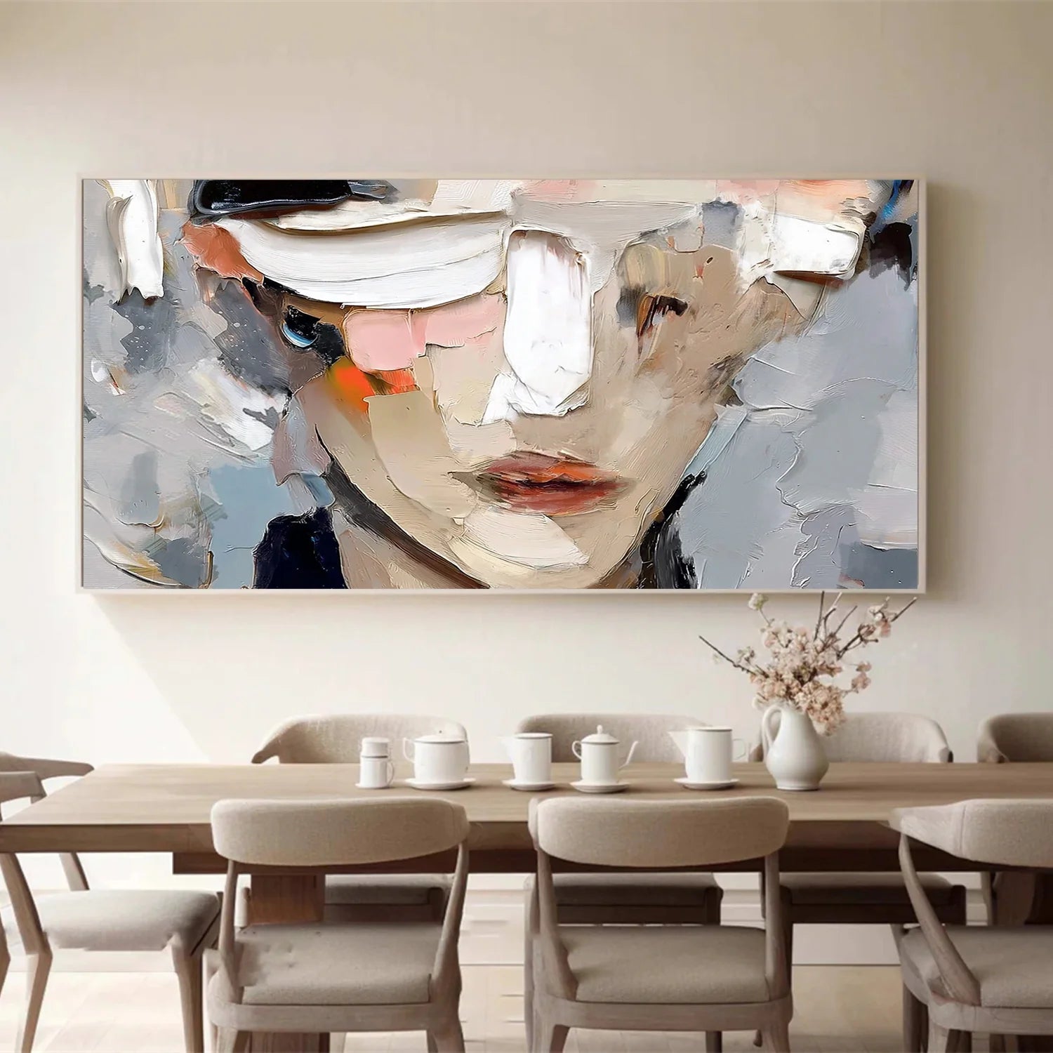 Abstract Portrait Textured Wall Art #AP122