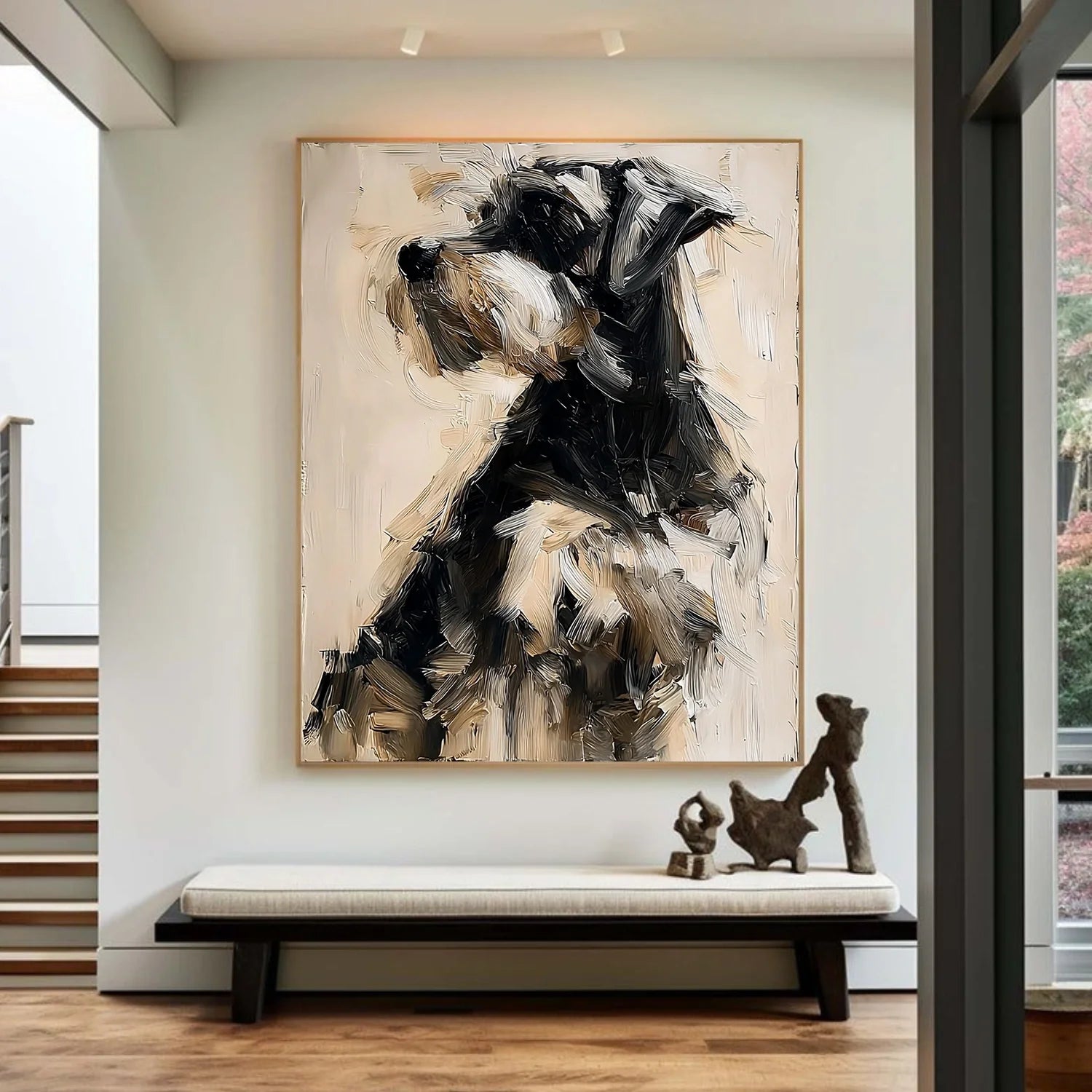 Abstract Animal Dog Wall Art #AL190