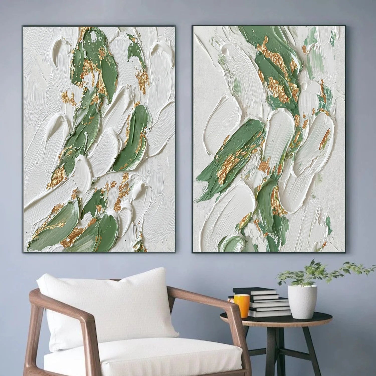 Abstract Textured Canvas Art Set of 2 #WS1002