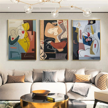 Abstract Portrait Wall Art Set of 3 #AP064