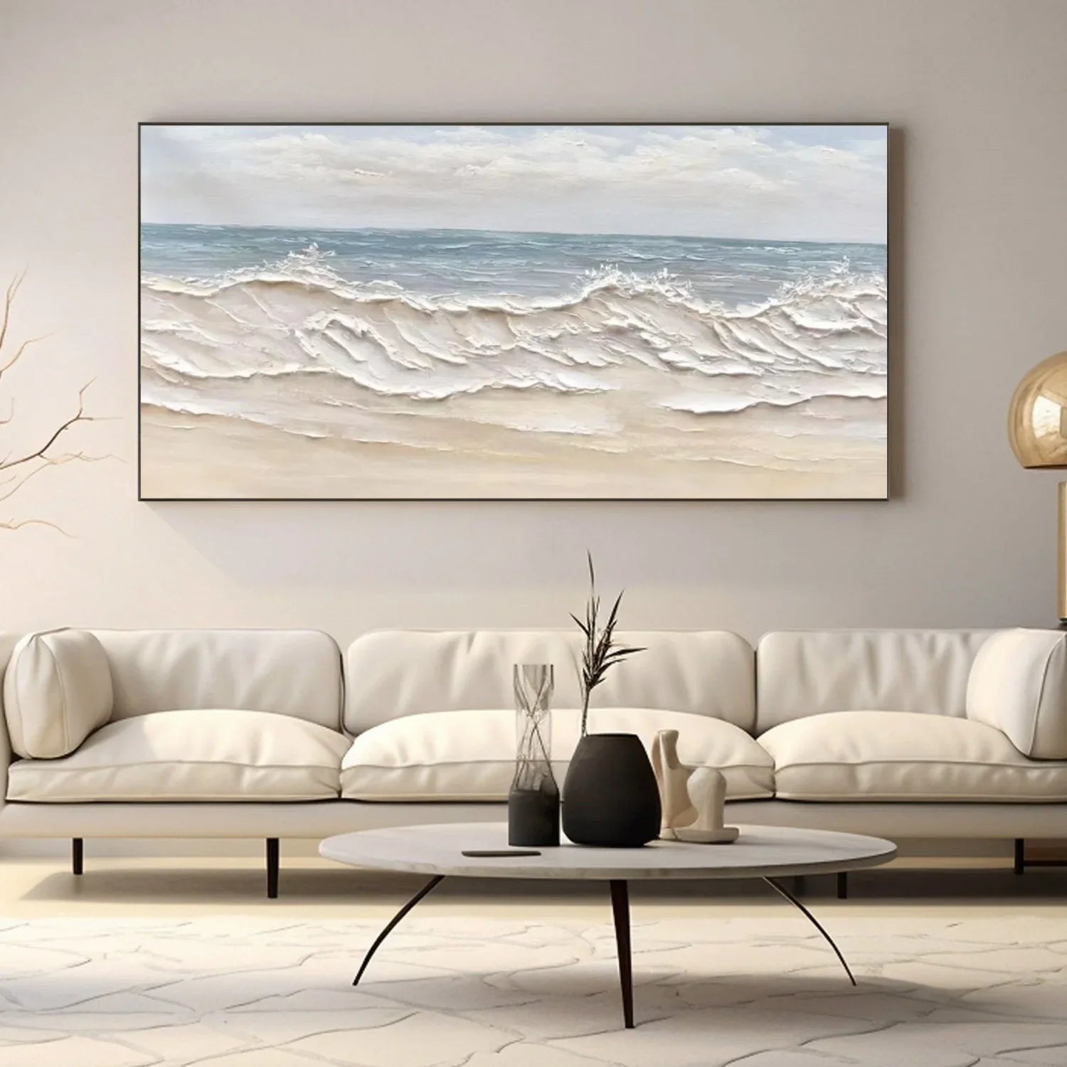 Sea & Sky Abstract Textured Wall Art #MS191