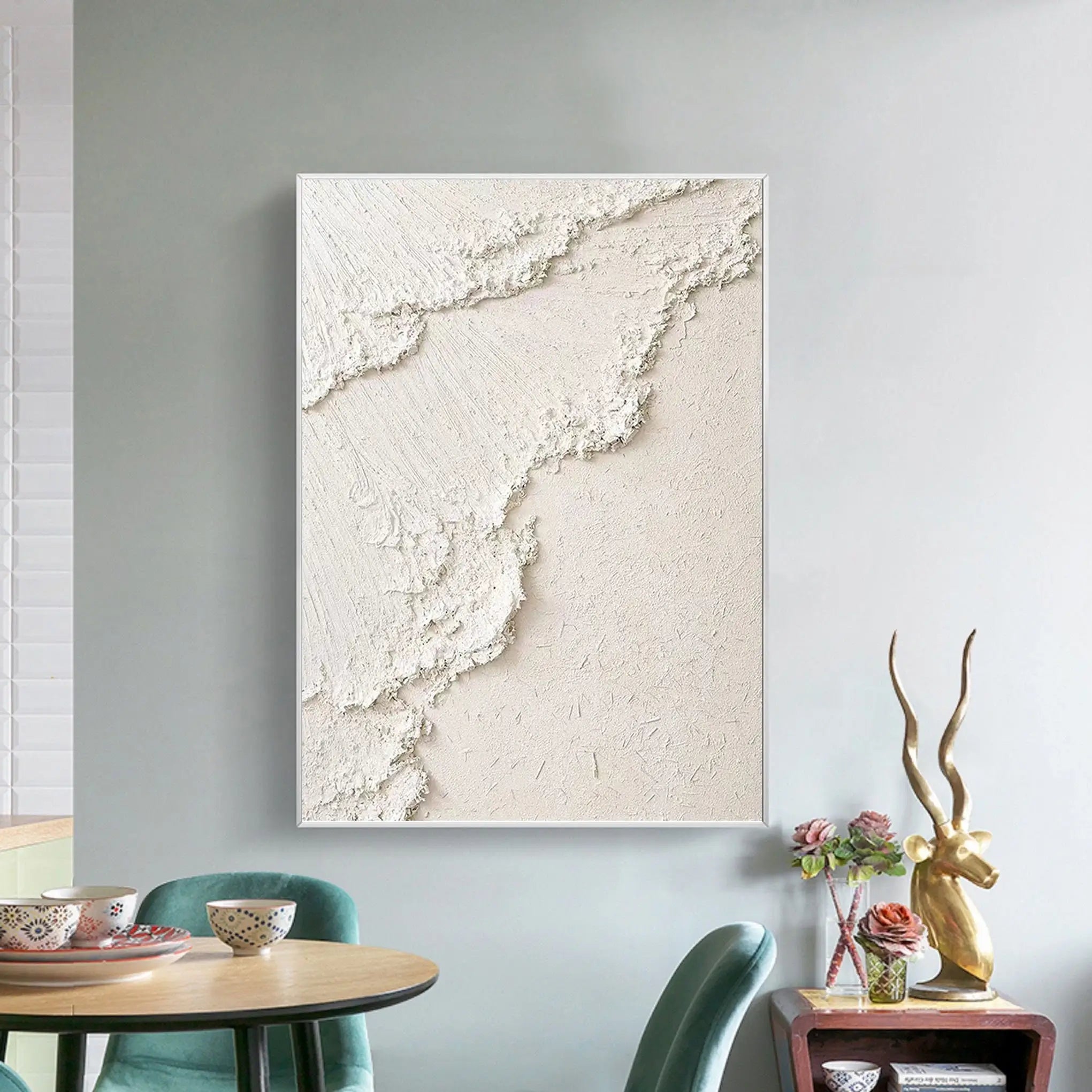 3D Spindrift Texture Painting on Canvas Original Large Size Wall Art for Room Decor #MM070