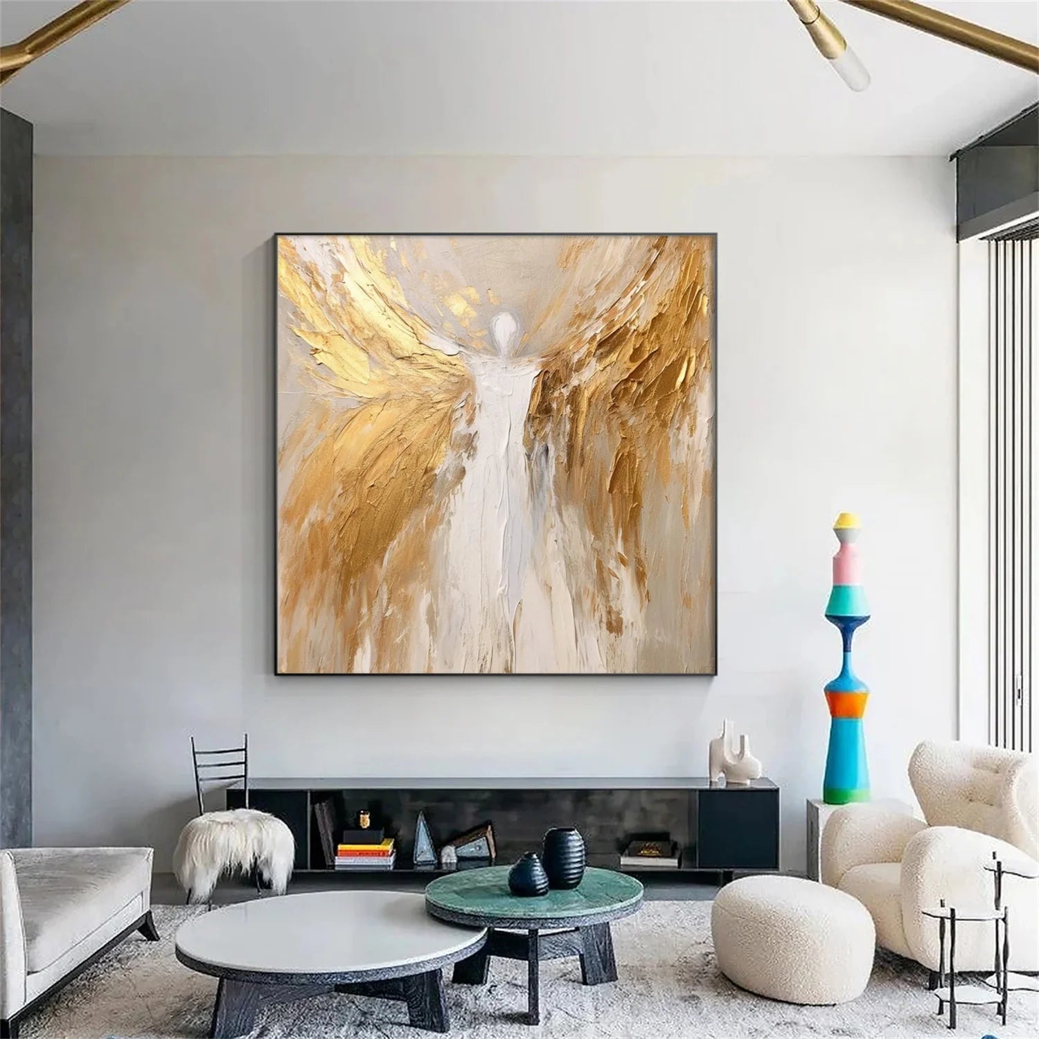 Abstract Angel Wing Textured Painting #AP049