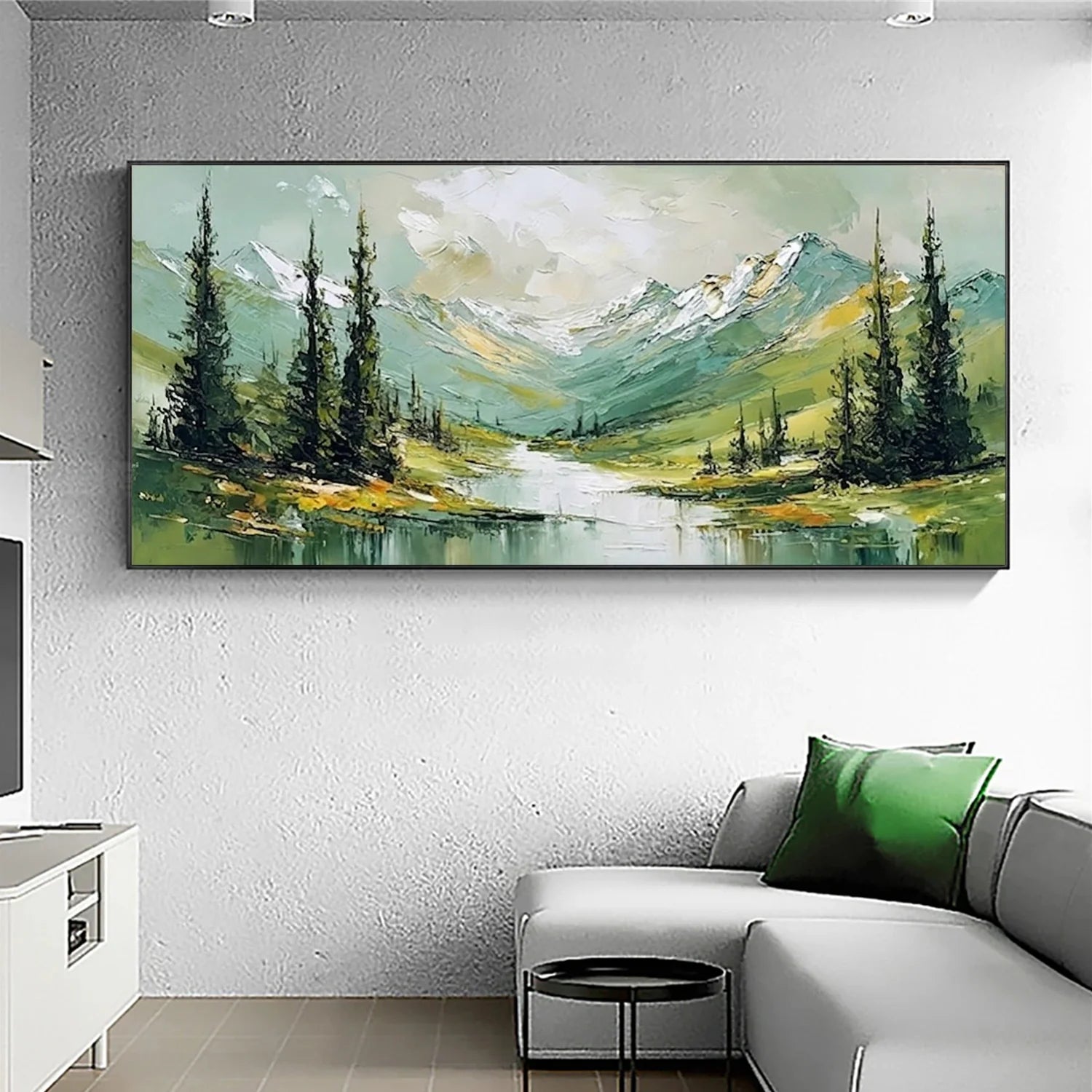 Abstract Mountain Canvas Art #MM395