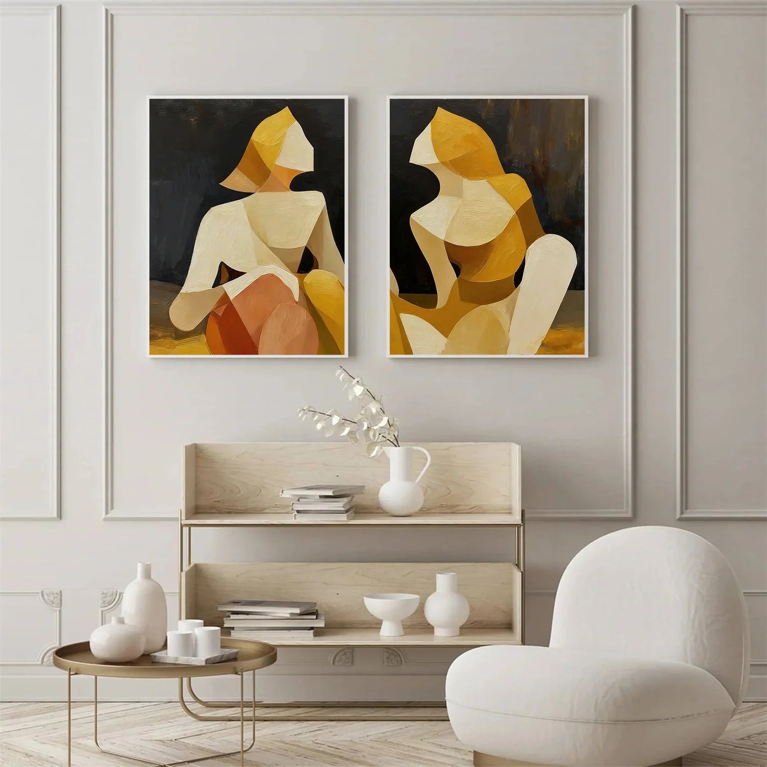 Abstract Portrait Wall Art Set of 2 #AP081