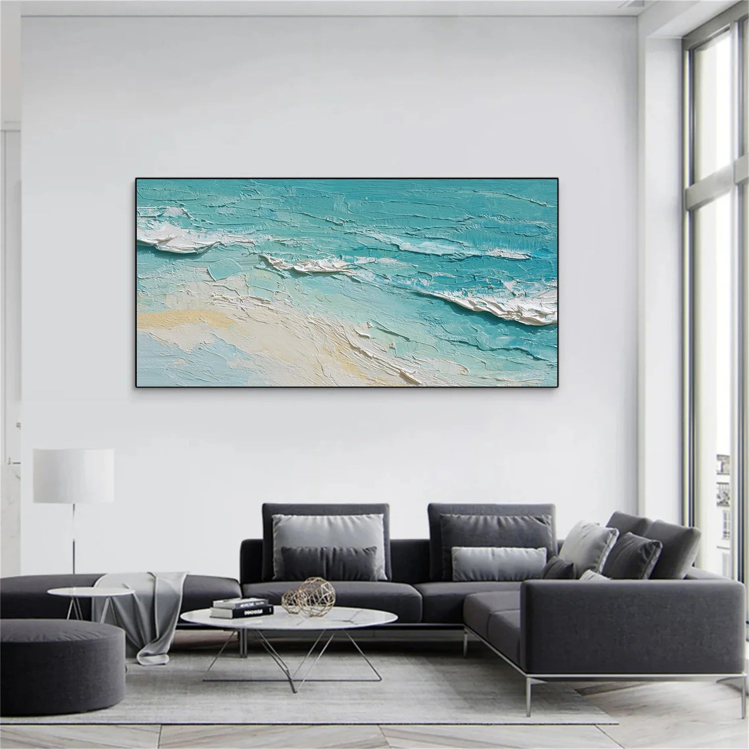 Sea & Sky Abstract Textured Wall Art #MS152