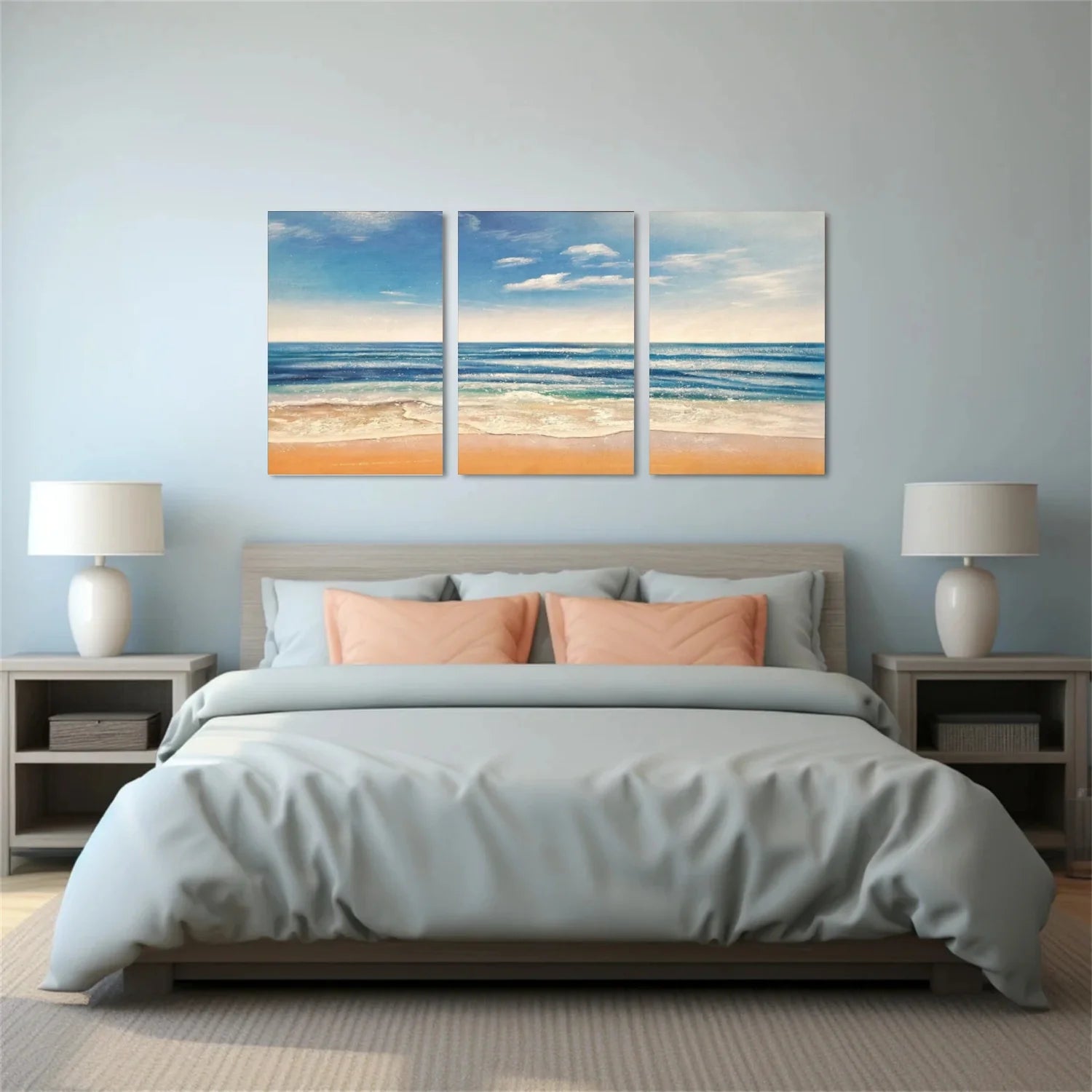 Sea & Sky Abstract Wall Art Set of 3 #MS239