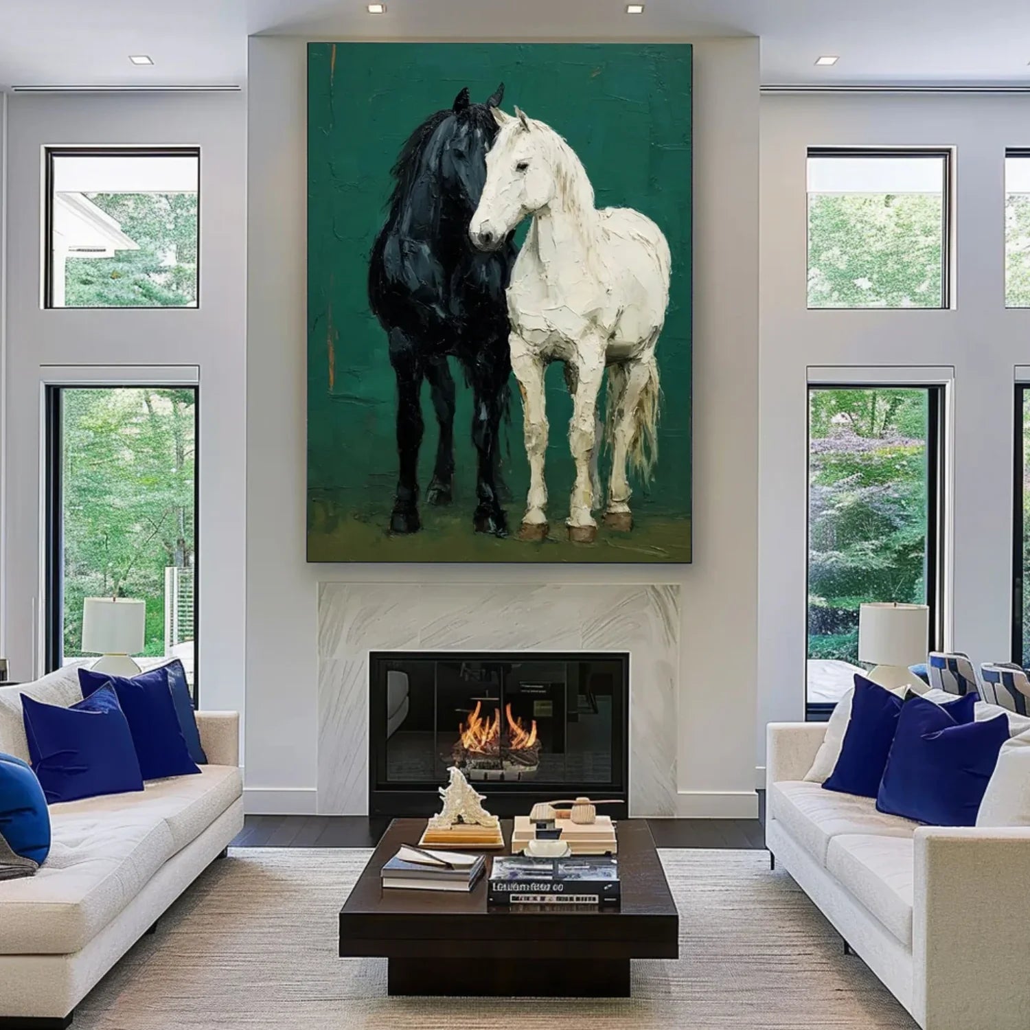 Abstract Animal Horse Wall Art #AL187