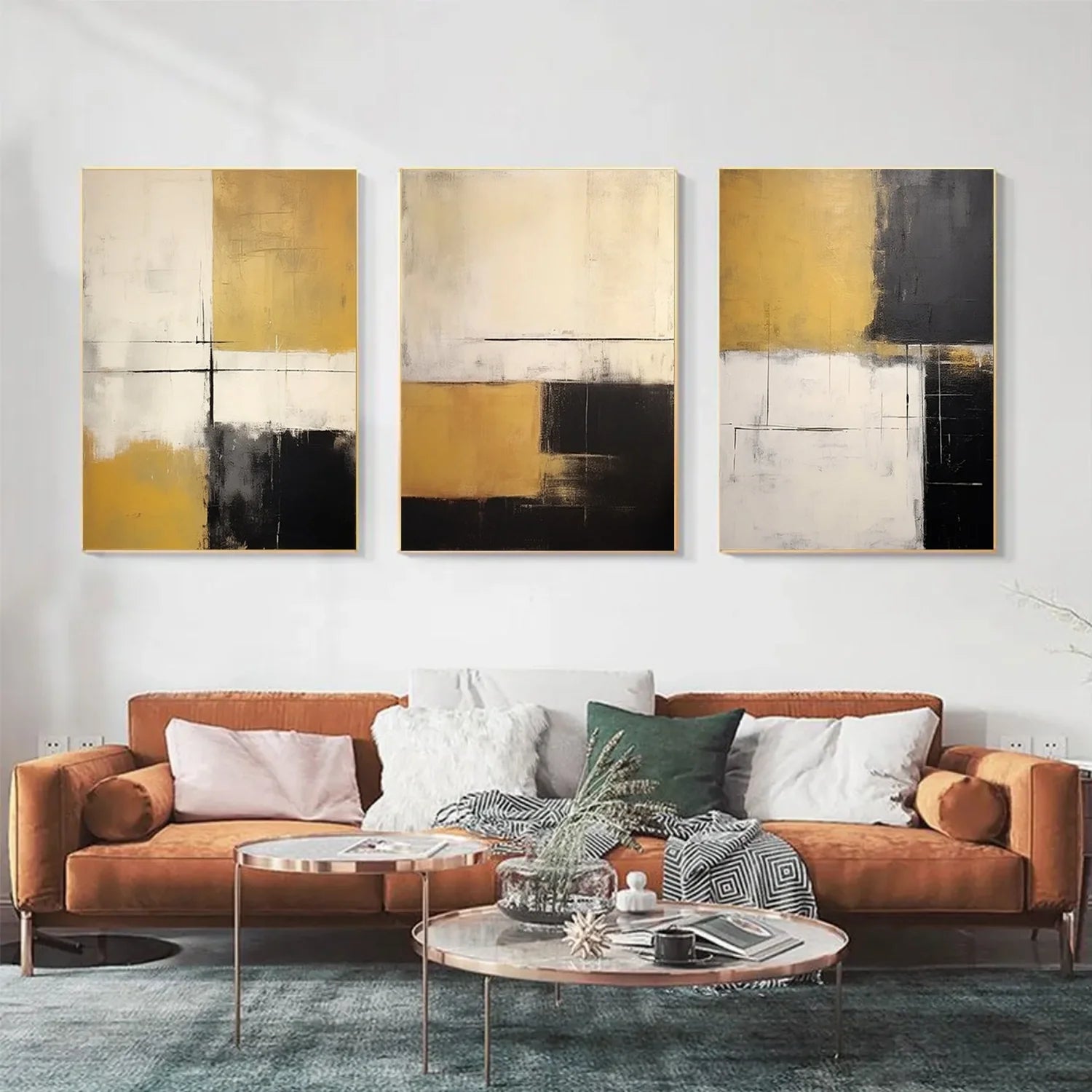 Abstract Canvas Art Set of 3 #WS681